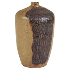 Hand Thrown Ceramic Vessel in Earthtone Glaze