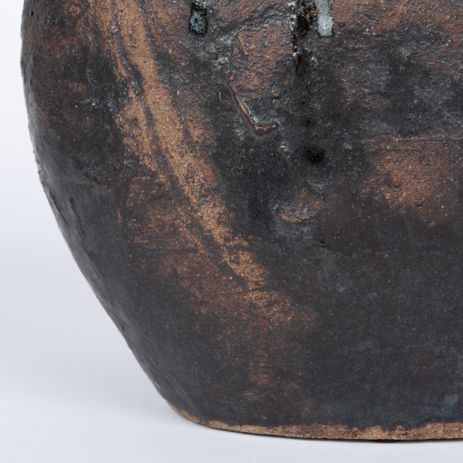 Hand Thrown Ceramic Vessel in Ebony Glaze 1