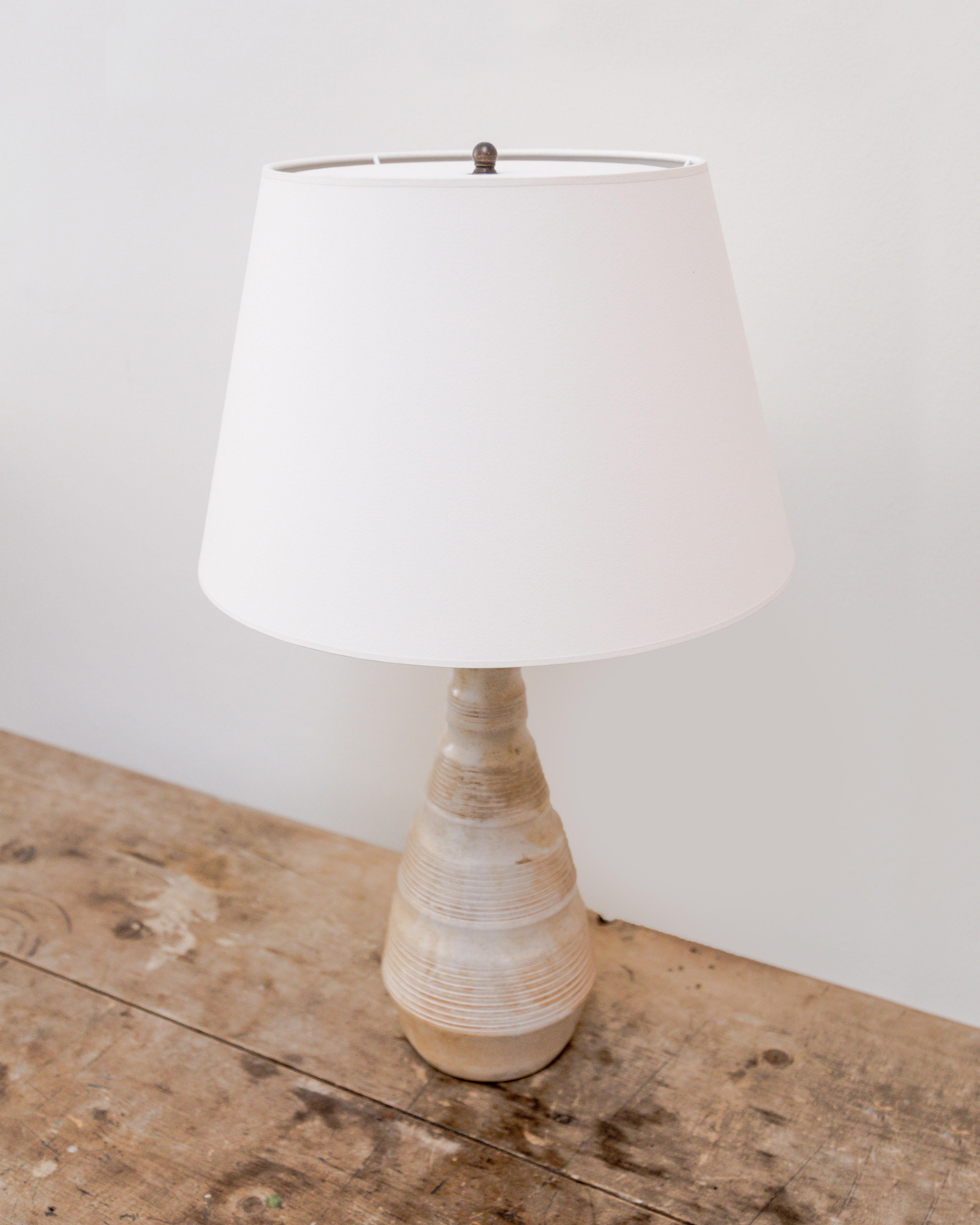 Mid-20th Century Hand Thrown Earthenware Table Lamp For Sale