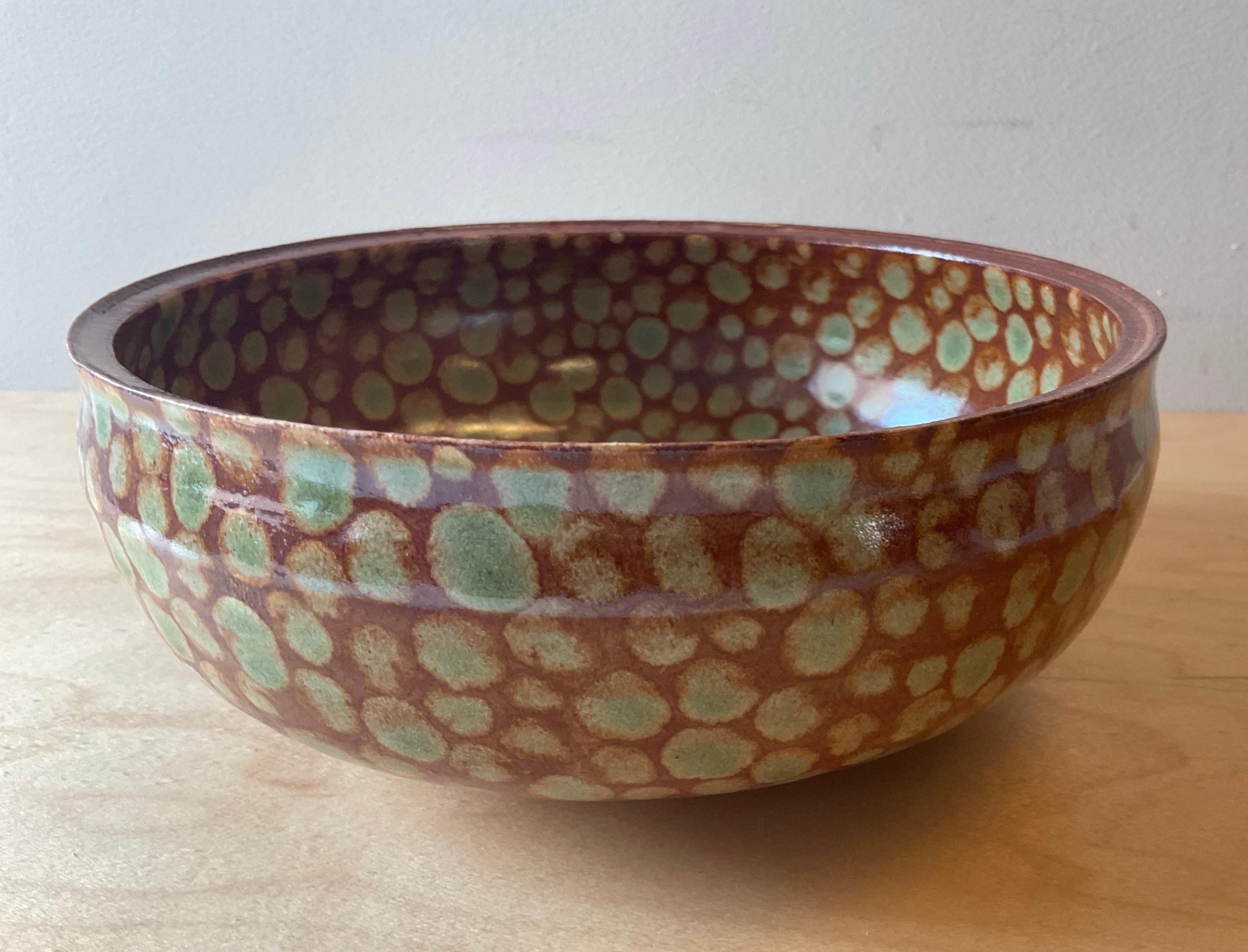 Hand-Thrown Fall Dots Stoneware Soup Bowl  In New Condition In New York City, NY