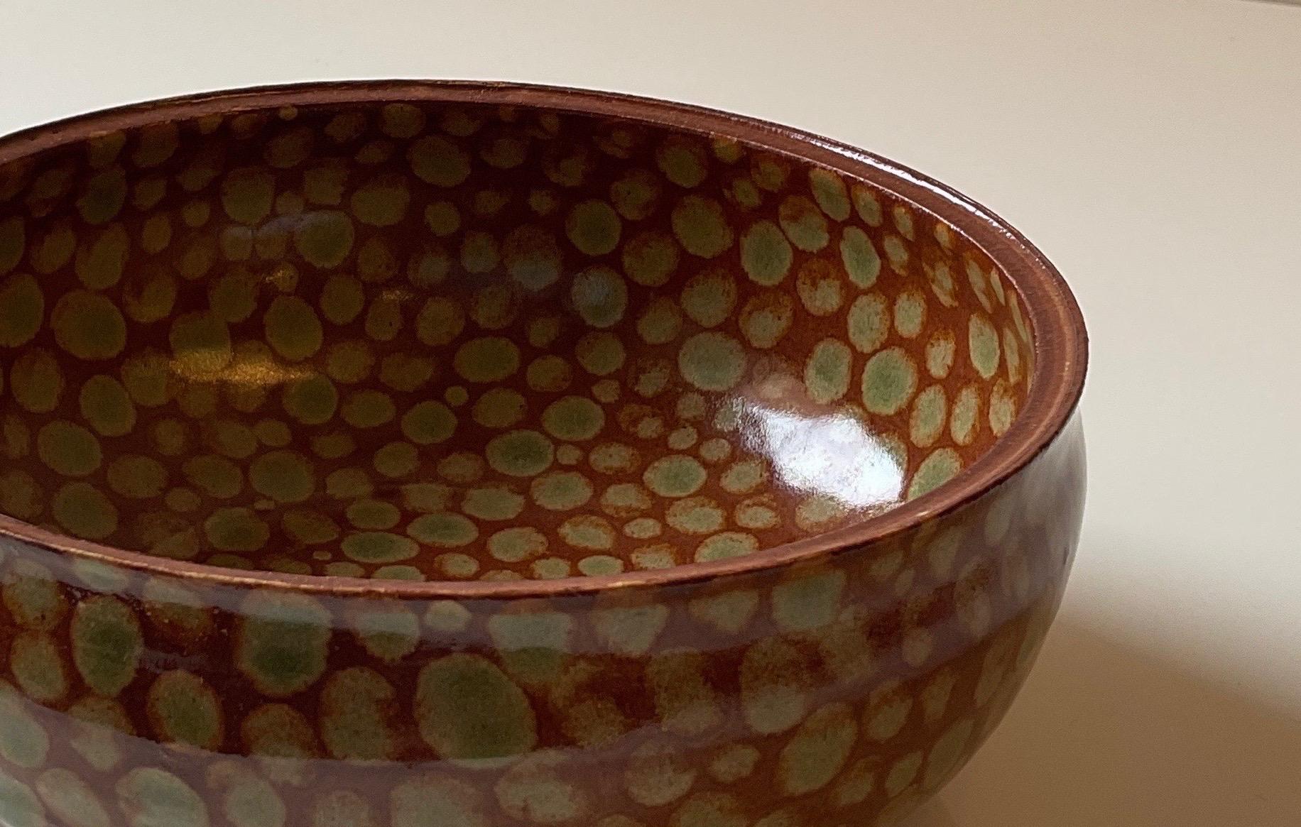 Hand-Thrown Fall Dots Stoneware Soup Bowl  1