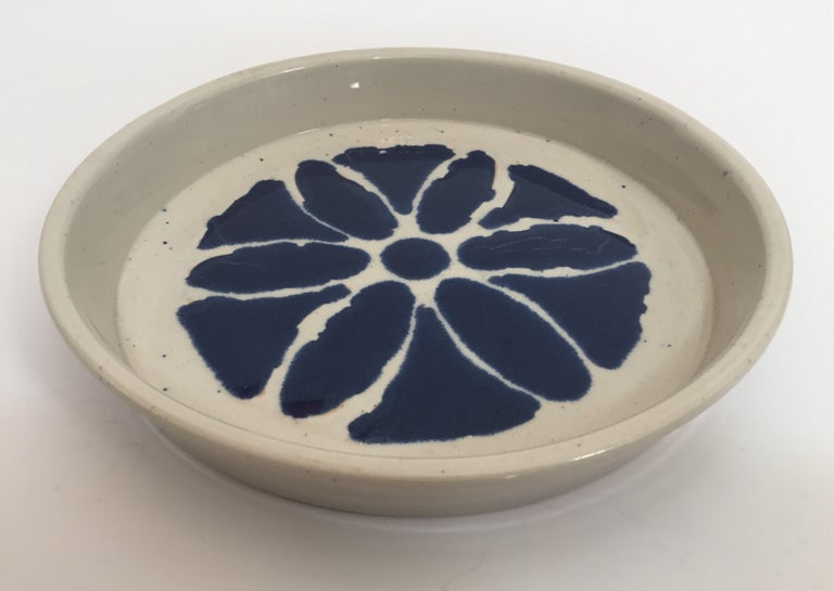 Hand-Crafted Hand Thrown Glazed, Signed and Dated Artisanal Ceramic Pottery Bowl For Sale