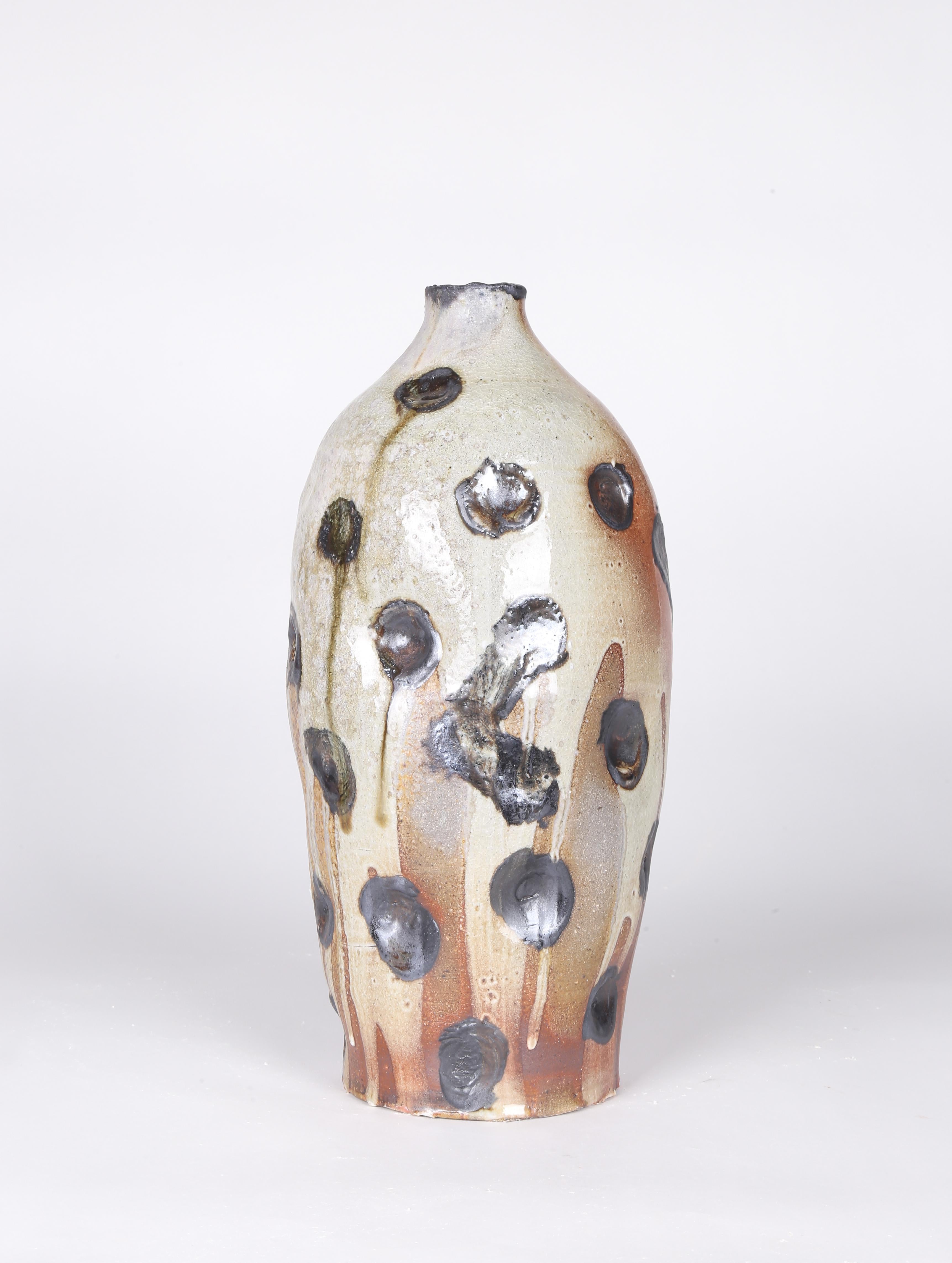 Glazed Stoneware Vase by Contemporary Ceramicist Ebitenyefa Baralaye For Sale 5