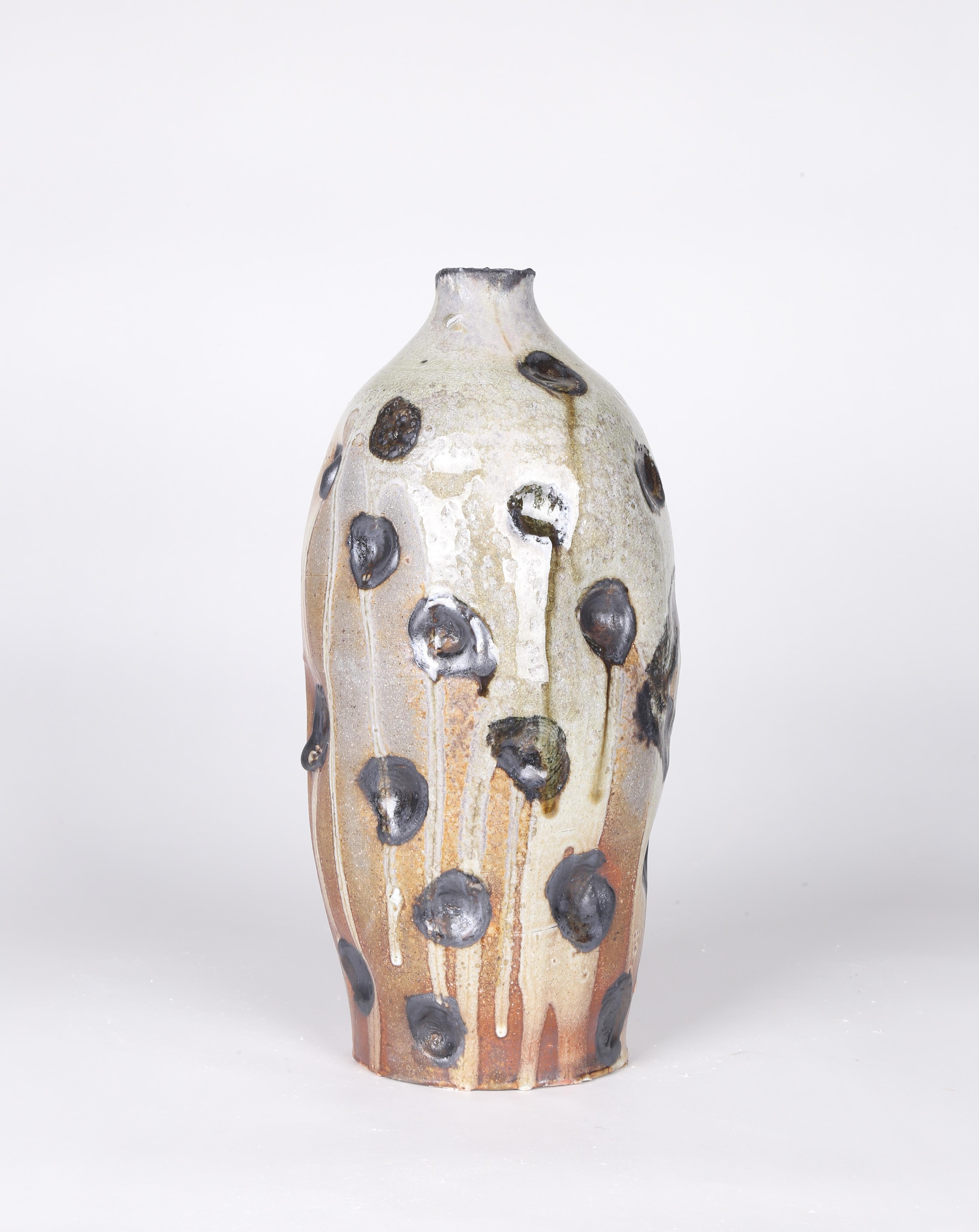 Glazed Stoneware Vase by Contemporary Ceramicist Ebitenyefa Baralaye For Sale 3