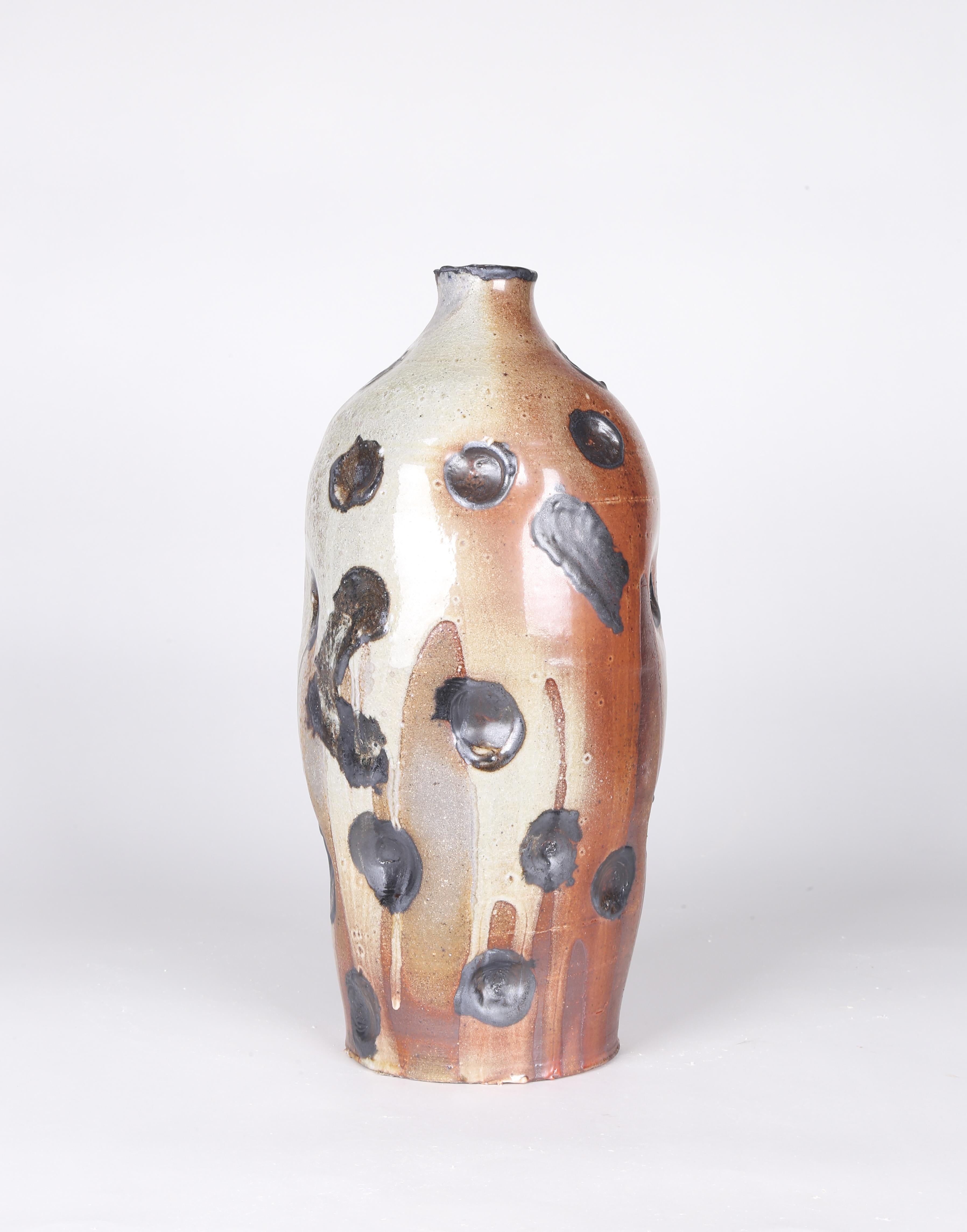Glazed Stoneware Vase by Contemporary Ceramicist Ebitenyefa Baralaye For Sale 4