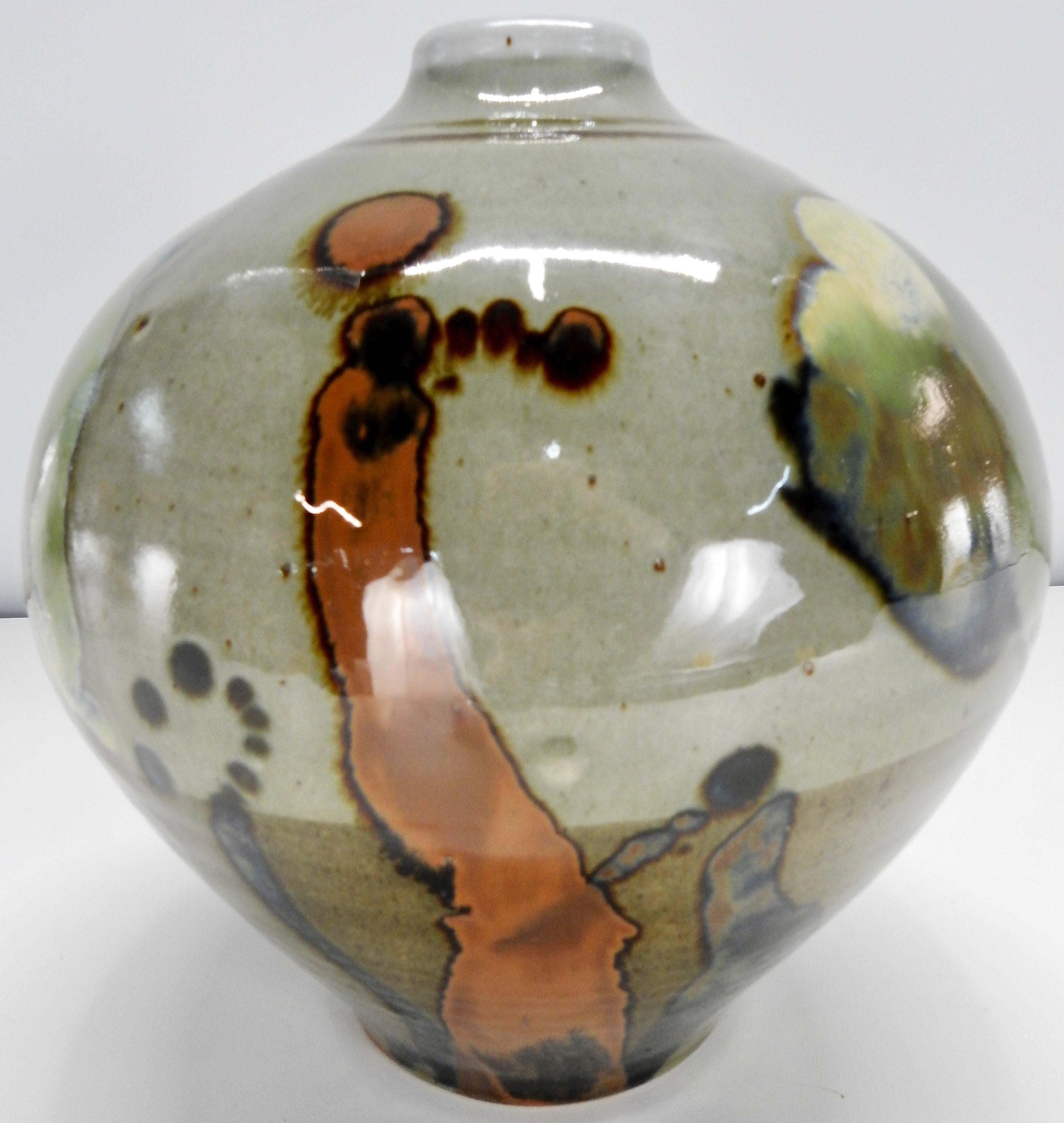 Folk Art Hand Thrown Terracotta Vase by Sinclair Ashley