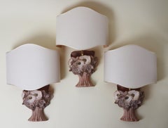 Hand-Thrown Wall Lamp In the Shape #Of A Flower Bucket, Italy 1980s