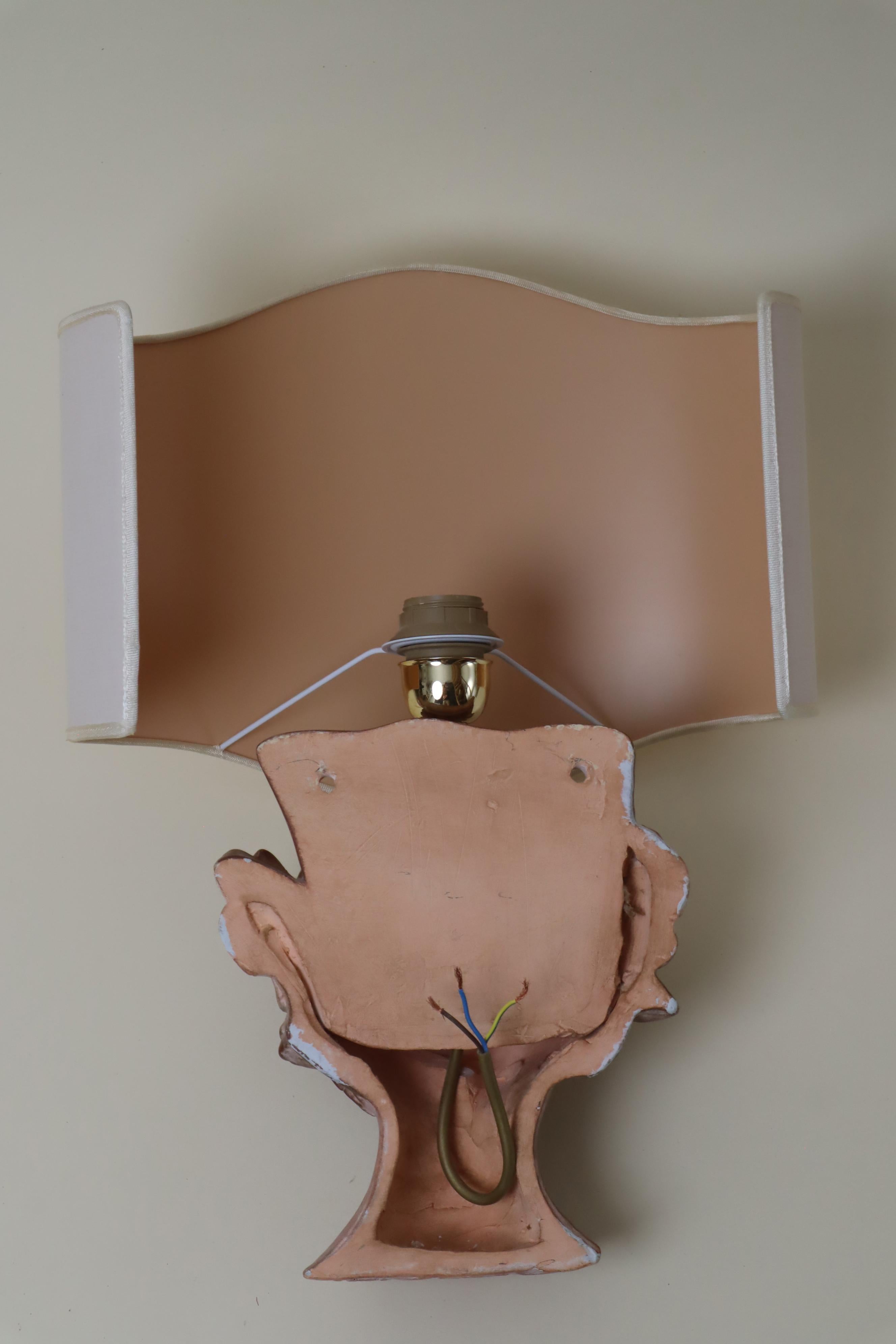 Handgedrehte Wandlampe in Form eines #Blumeneimers, Italien 1980er (Amerikanische Klassik) im Angebot