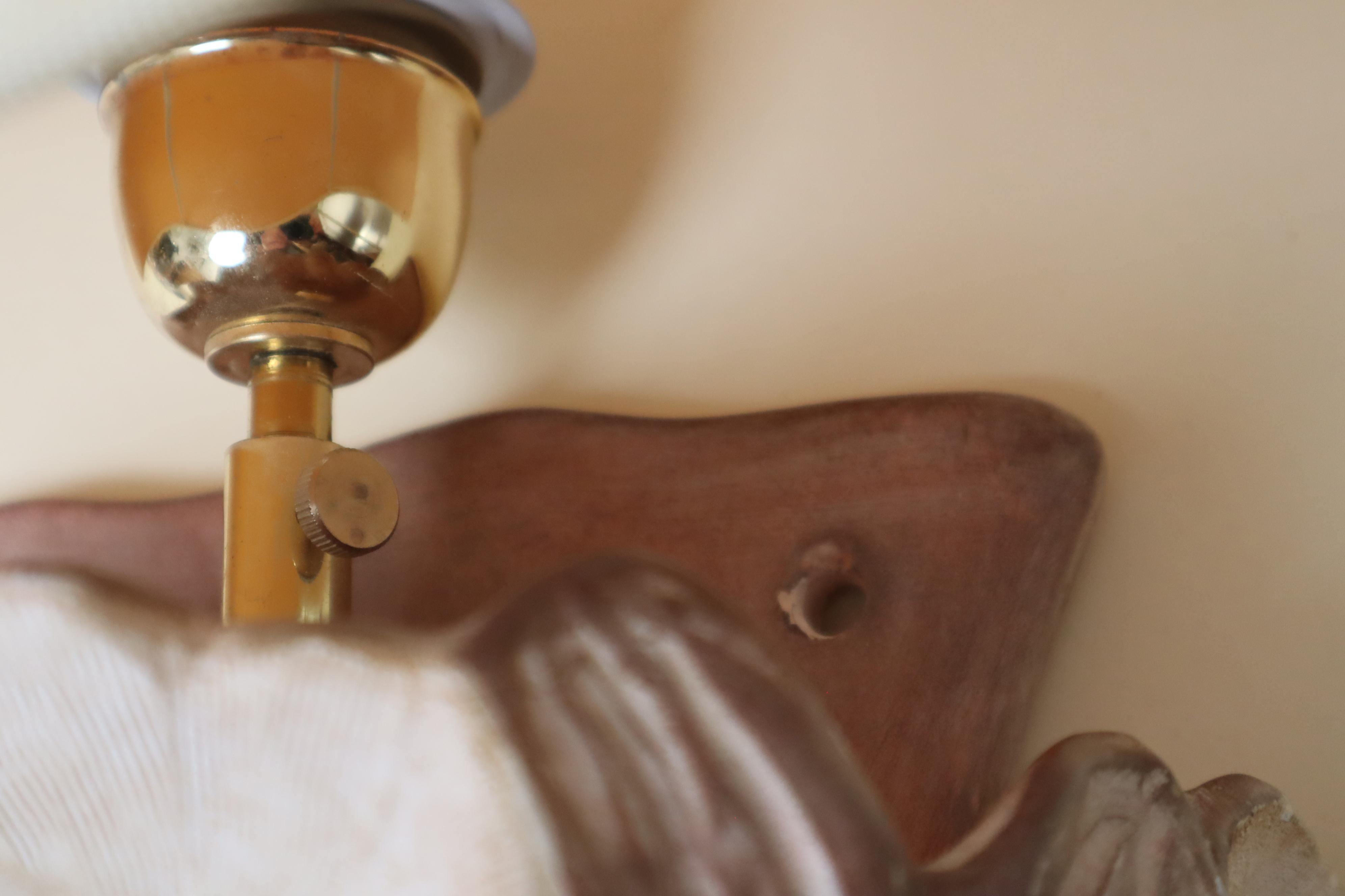 Handgedrehte Wandlampe in Form eines #Blumeneimers, Italien 1980er (Italienisch) im Angebot