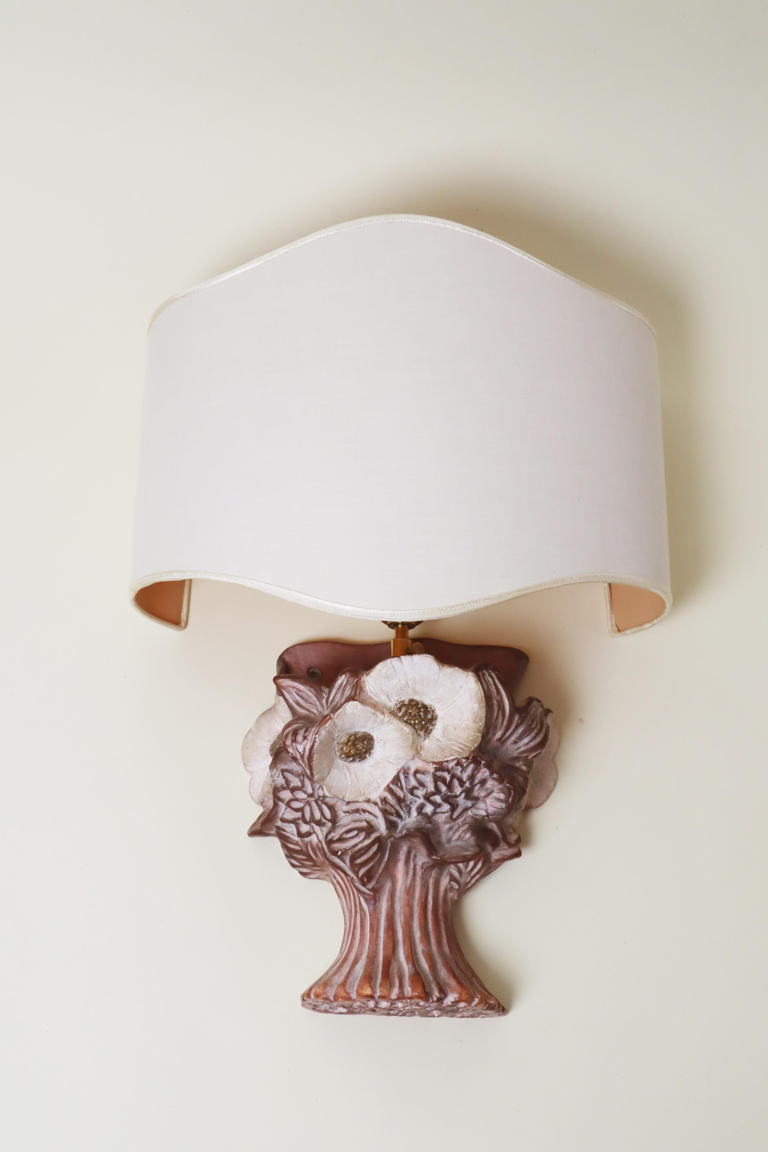 Handgedrehte Wandlampe in Form eines #Blumeneimers, Italien 1980er (Handgefertigt) im Angebot