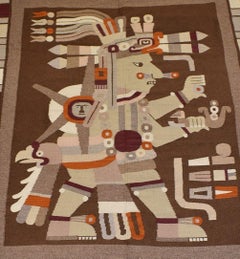 Hand Tied Wool Rug with Montezuma South American Style