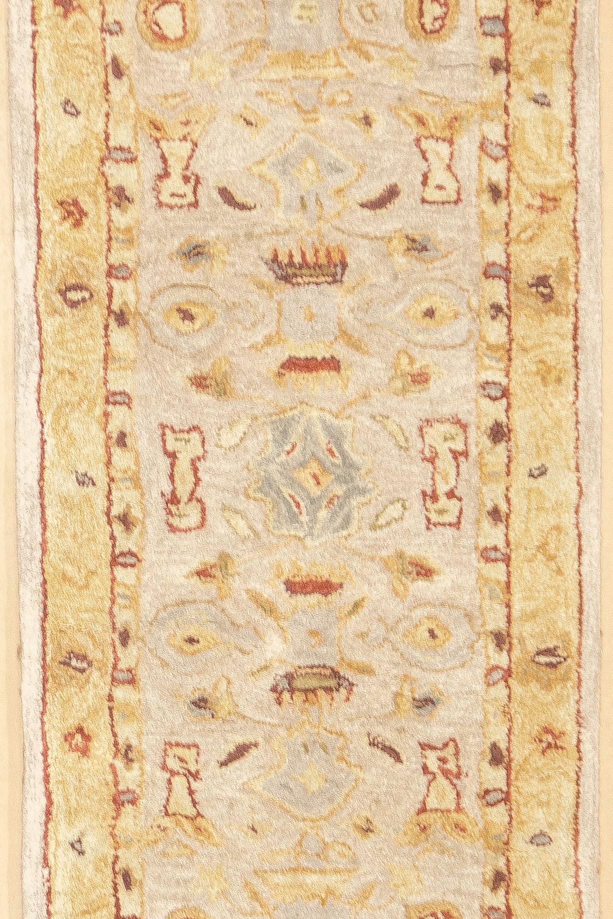 Indien Tapis long en laine tuftée à la main 2'3'' x 9'11'' en vente