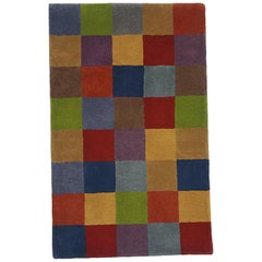 Tapis multicolore Tufté à la main Cuadros 1996 de Nani Marquina, Petit