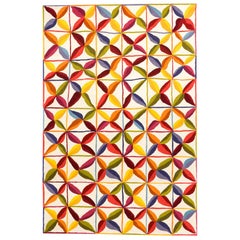 Tapis Kala orange et rouge de Nani Marquina et Care and Fair, extra large