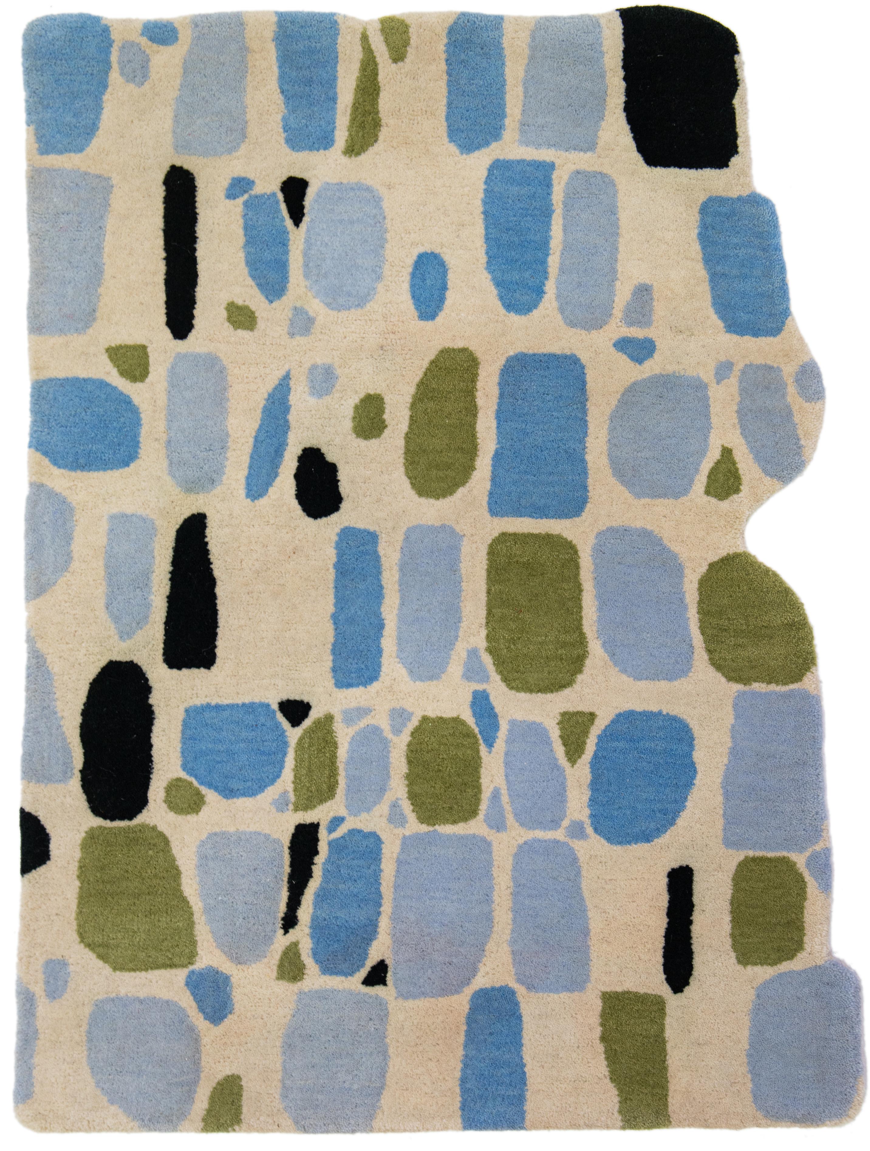 Hand-Tufted Modern Custom Wool Rug with Abstract Pattern By Apadana For Sale 5