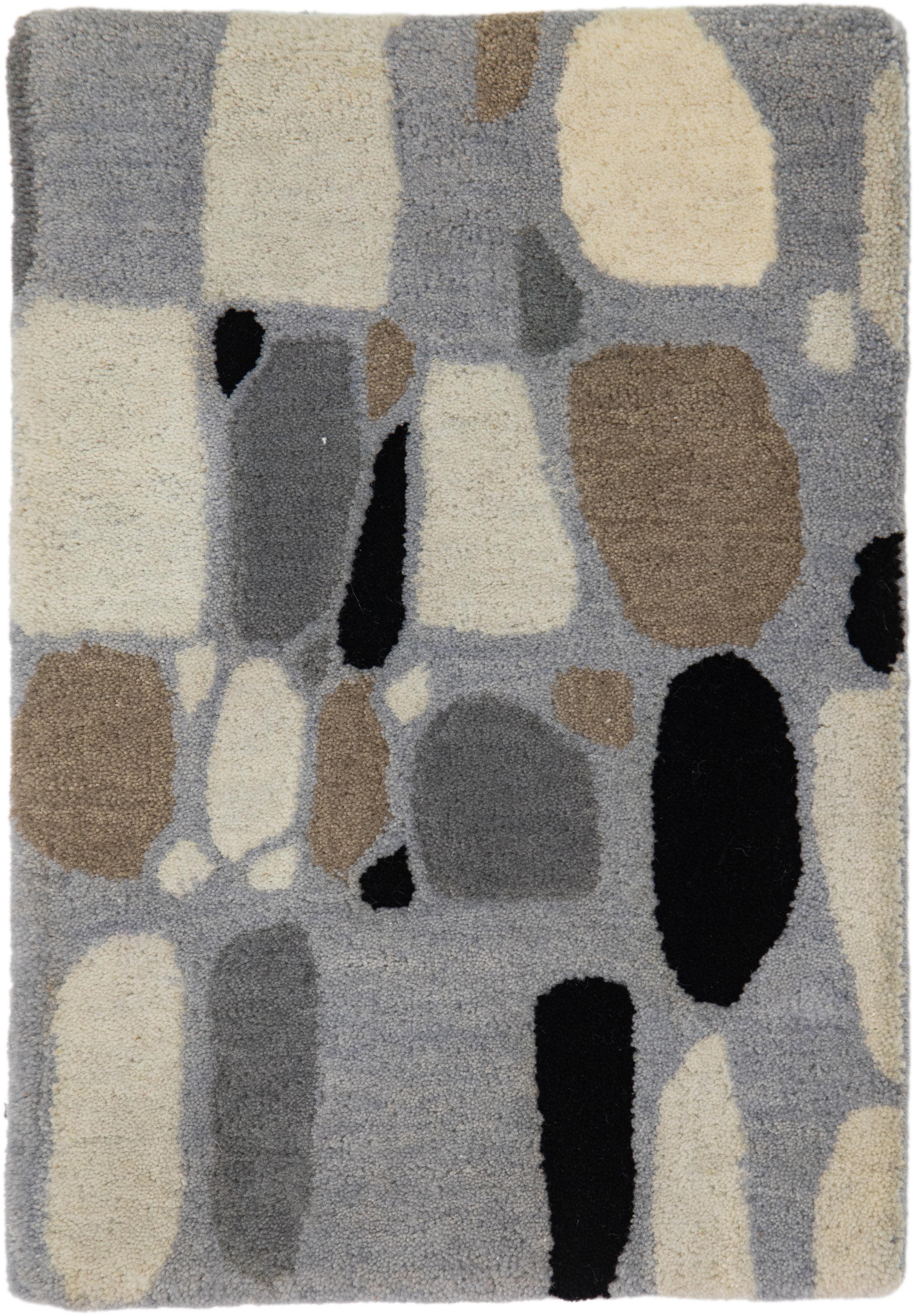 Hand-Tufted Modern Custom Wool Rug with Abstract Pattern By Apadana For Sale 9