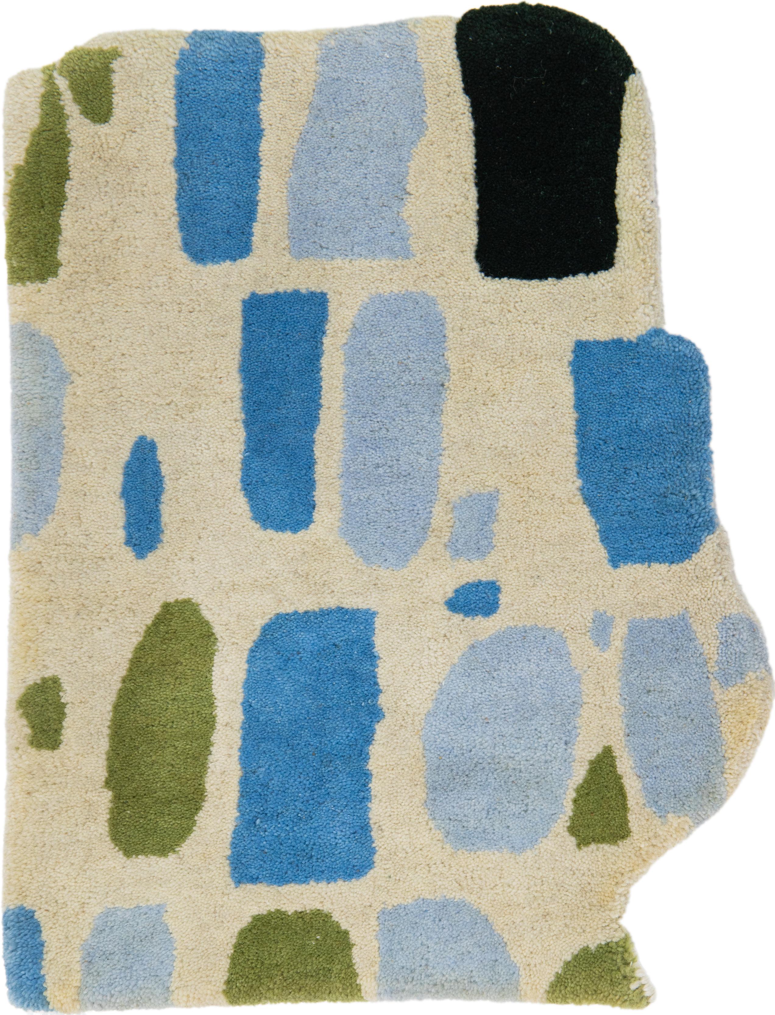 Hand-Tufted Modern Custom Wool Rug with Abstract Pattern By Apadana For Sale 10