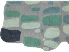Hand-Tufted Modern Custom Wool Rug with Abstract Pattern By Apadana