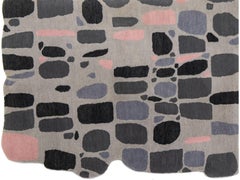 Hand-Tufted Modern Custom Wool Rug with Abstract Pattern By Apadana