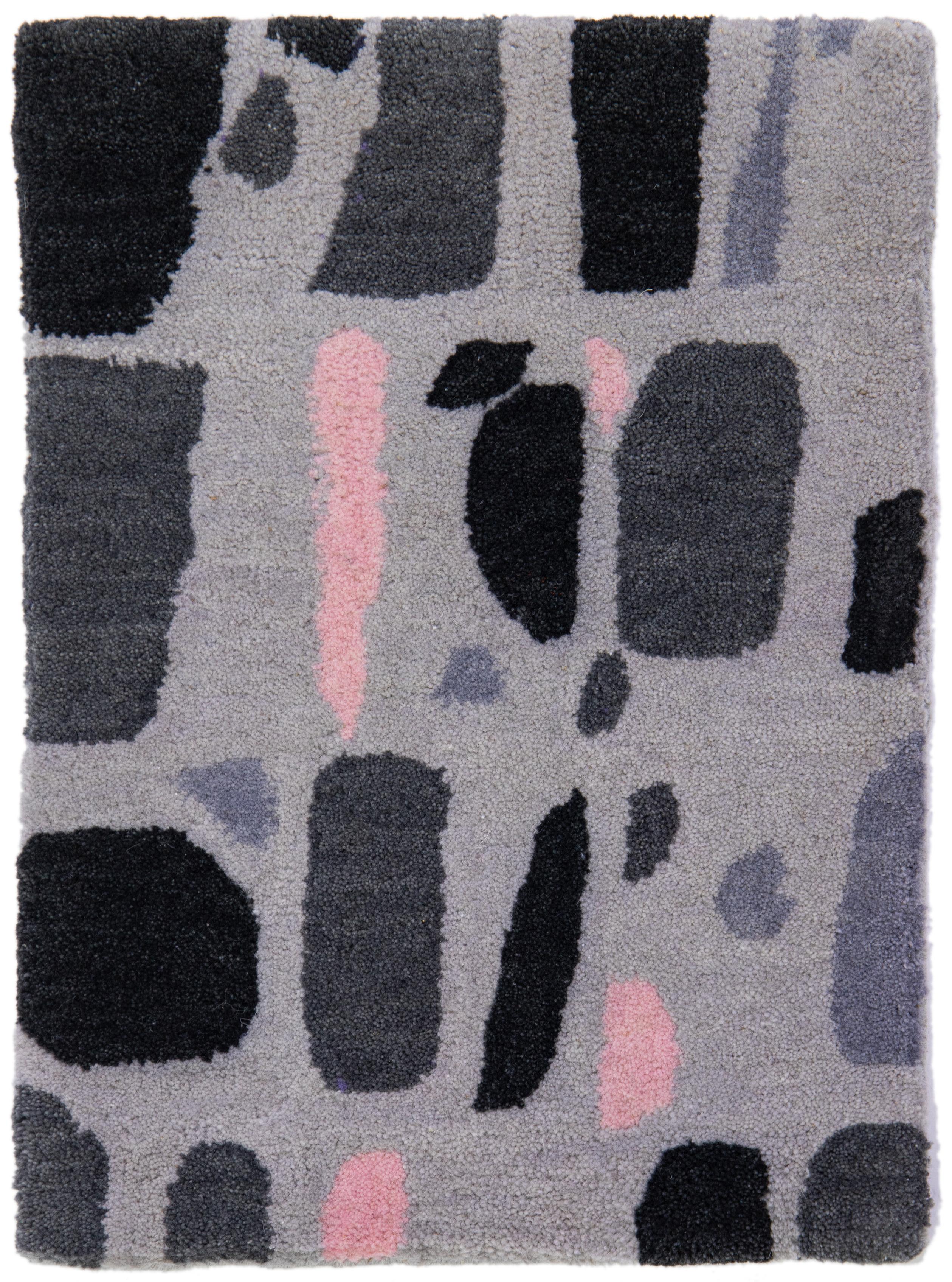 Hand-Tufted Modern Custom Wool Rug with Abstract Pattern By Apadana In New Condition For Sale In Norwalk, CT