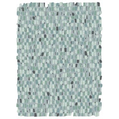 Tapis moderne en laine tuftée à la main avec motif abstrait par Apadana