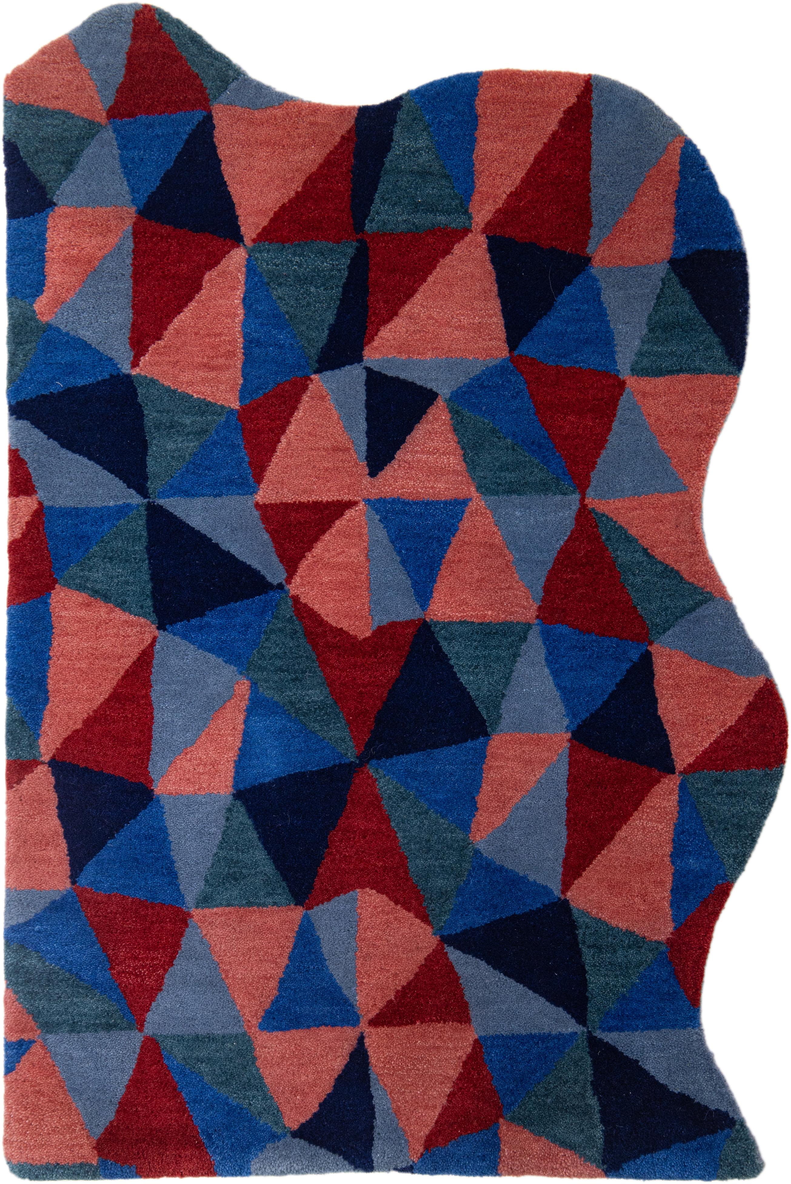 Handgetufteter moderner, maßgefertigter Wollteppich mit Mosaico-Muster von Apadana im Angebot 2