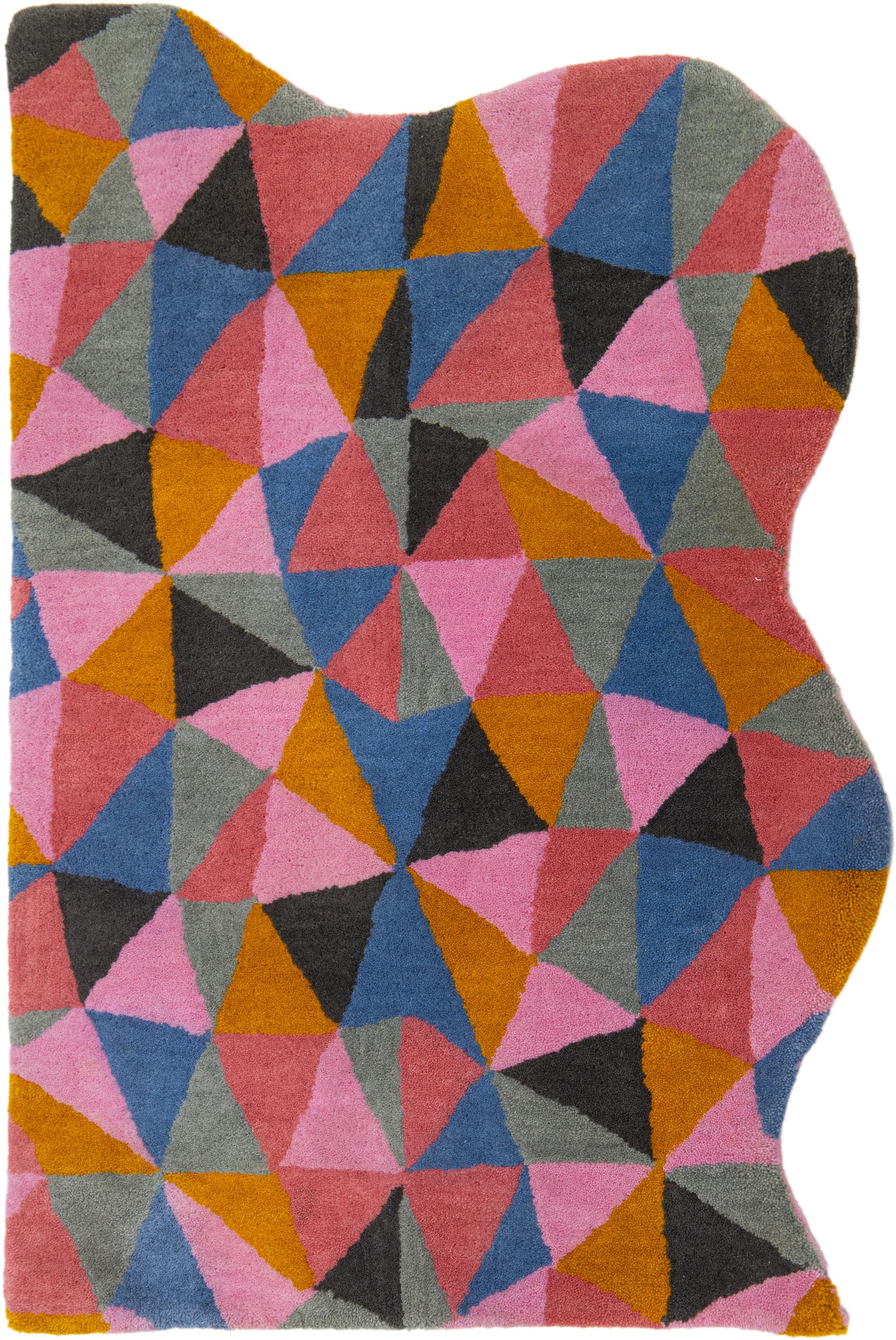 Handgetufteter moderner, maßgefertigter Wollteppich mit Mosaico-Muster von Apadana im Angebot 4