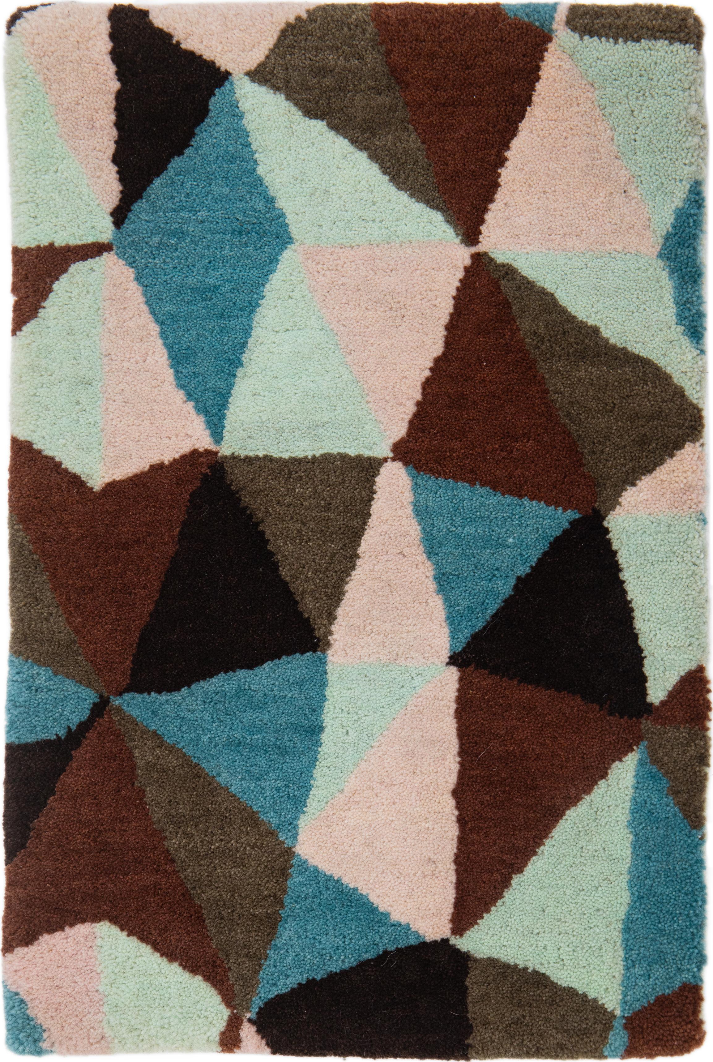 Handgetufteter moderner, maßgefertigter Wollteppich mit Mosaico-Muster von Apadana im Angebot 5