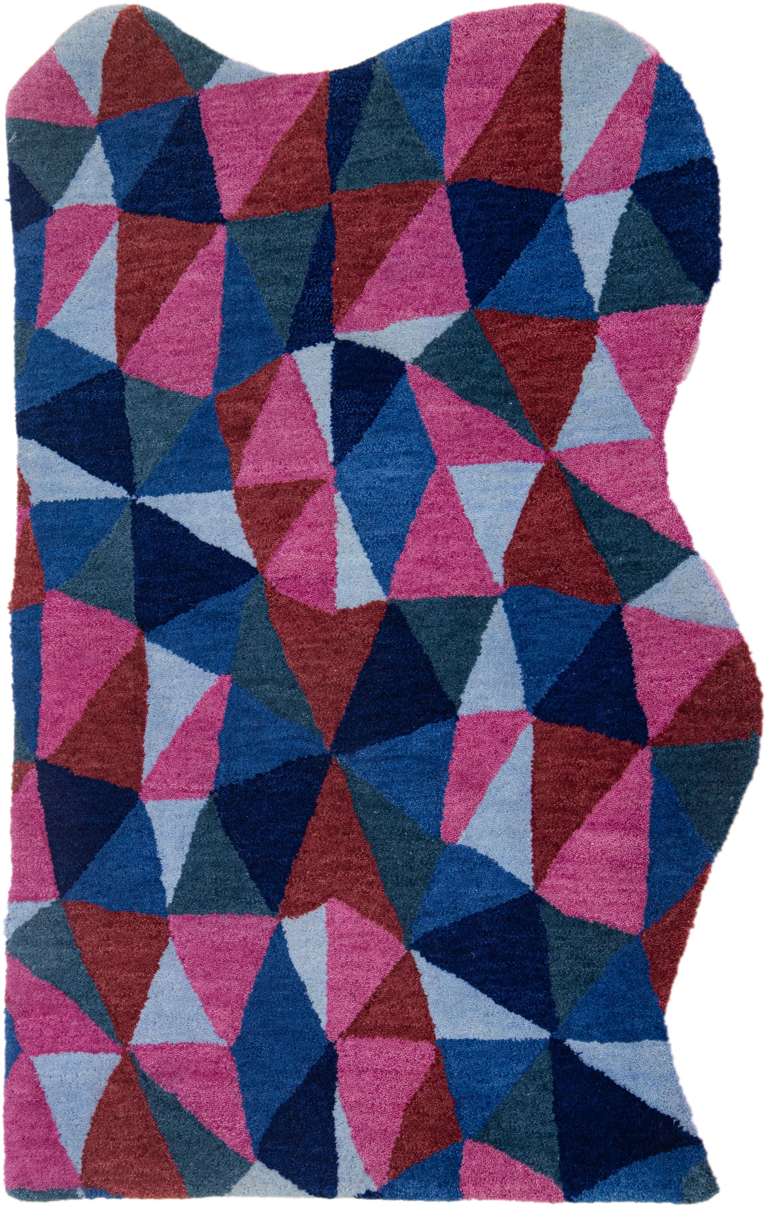 Handgetufteter moderner, maßgefertigter Wollteppich mit Mosaico-Muster von Apadana im Angebot 7
