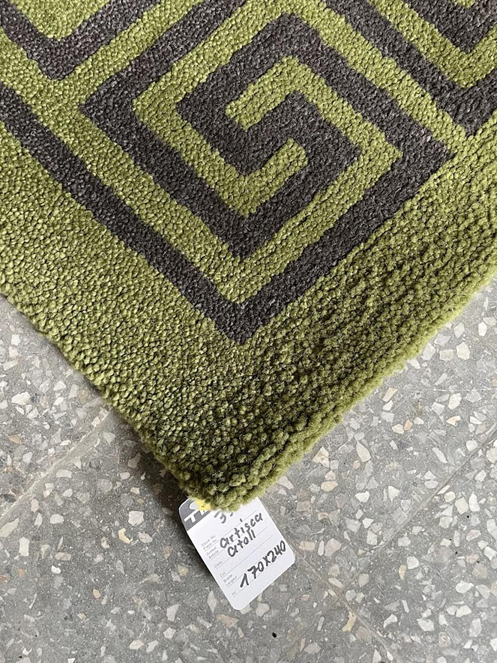 Hand Tufted Rug by Artistica Atoll, Tisca Switzerland 1980s In Excellent Condition For Sale In Debrecen, HU