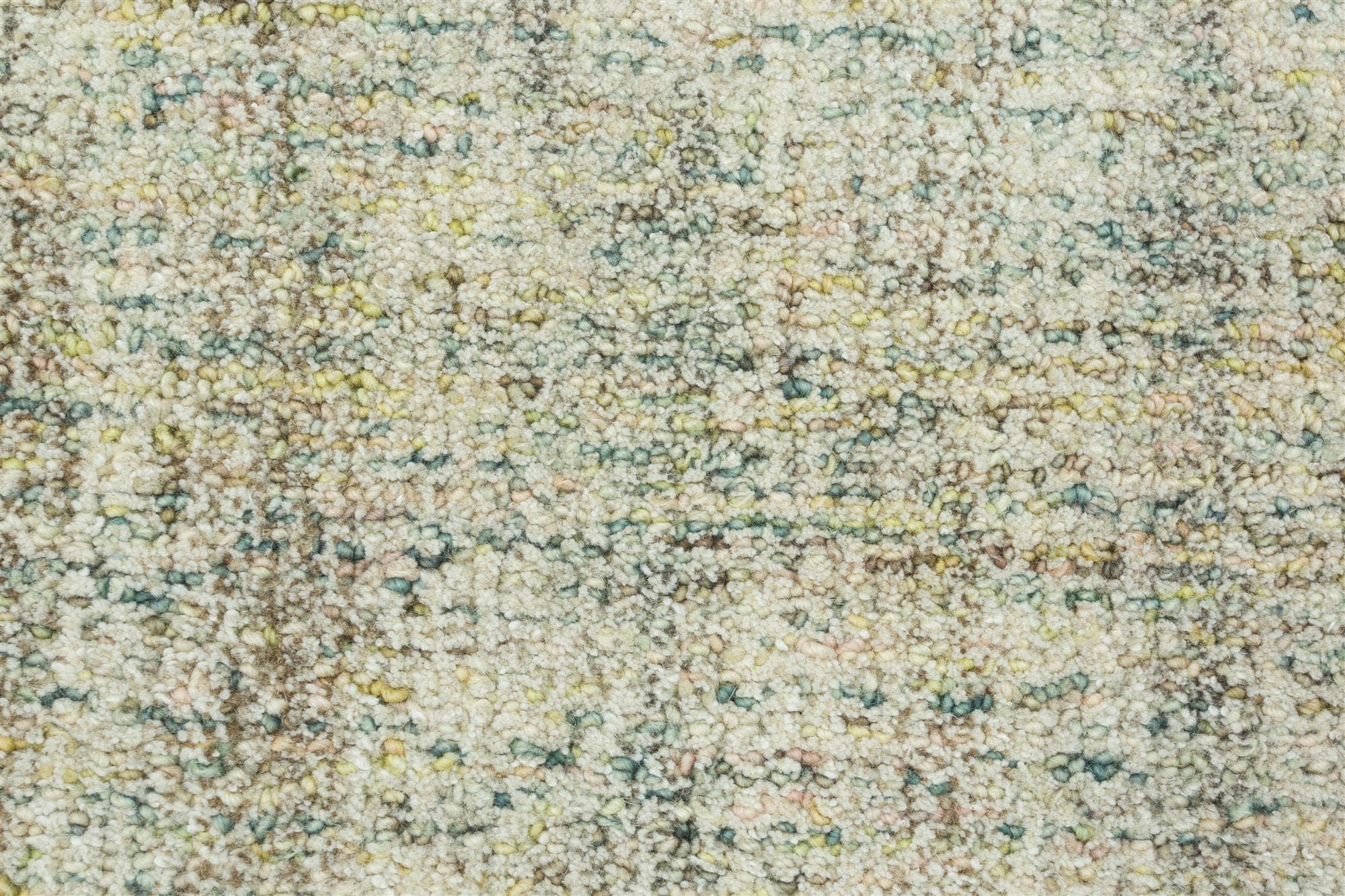 Indien Tapis tufté à la main en vert Mist et blanc antique, design subtilement texturé en vente
