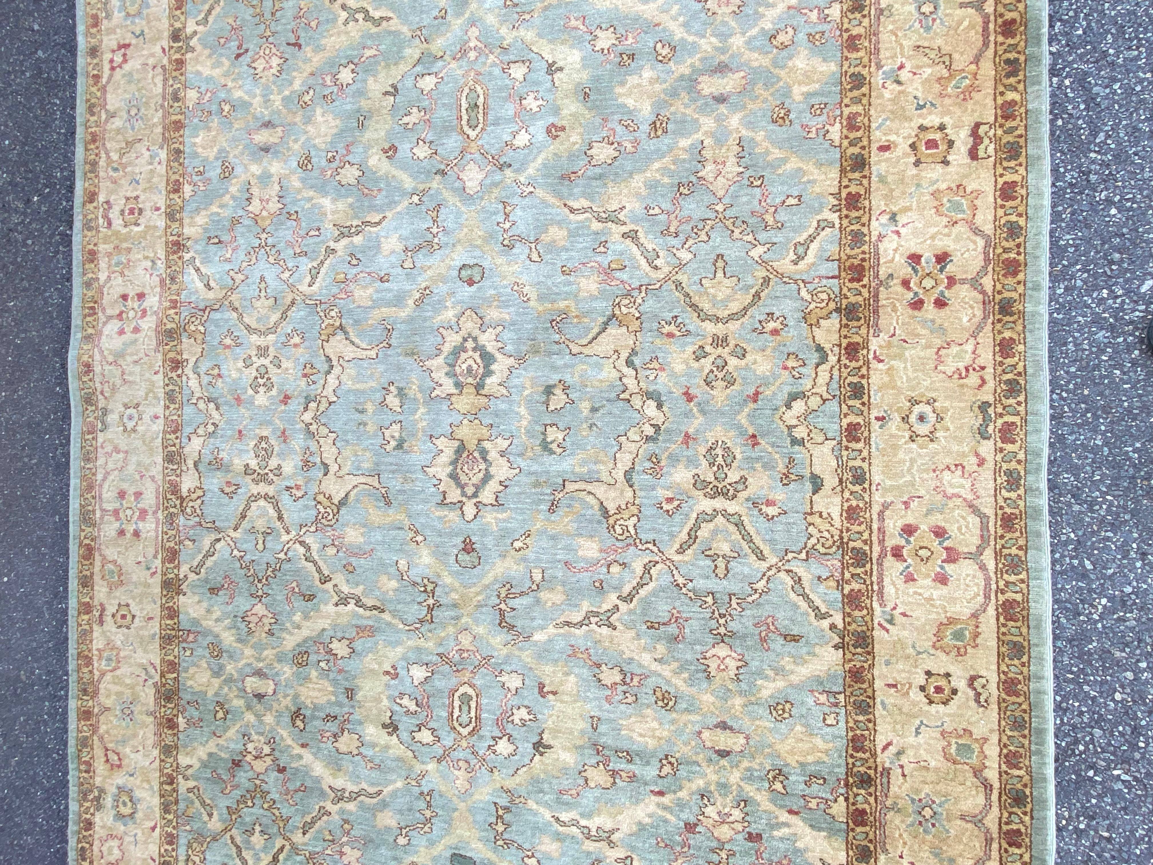 Mid-20th Century Hand Tufted Sultanabad Wool Area Rug  For Sale