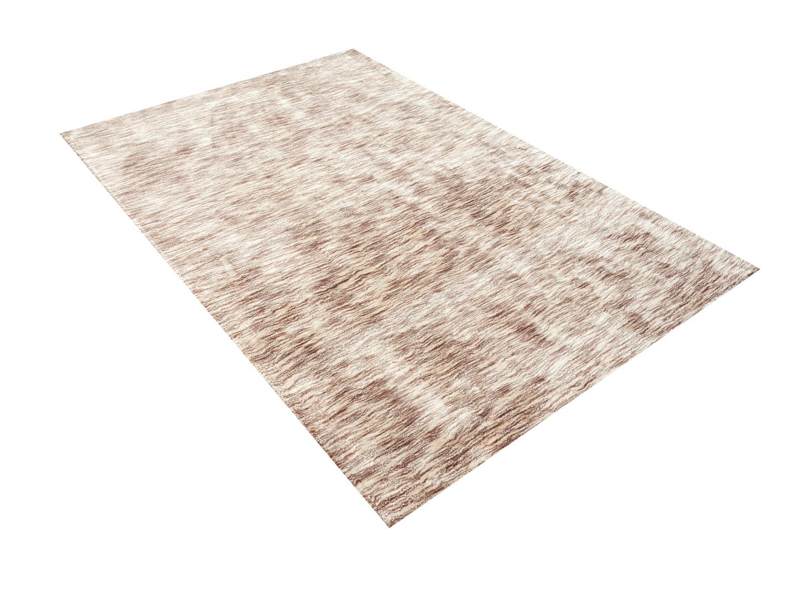 Hand-Crafted Hand Tufted Tiger Rug in Beige, Brown, Cinnamon 6 x 4 ft