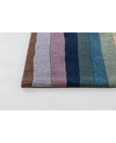 Hand-Tufted Wool and Viscose Rug with Irregular Stripes - 5'x8'