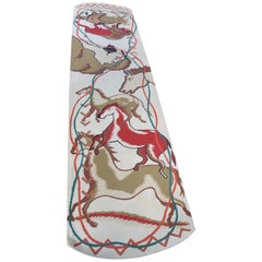 Monumental Southwestern Wool Horse Bison Buffalo Hall Runner Rug 20'