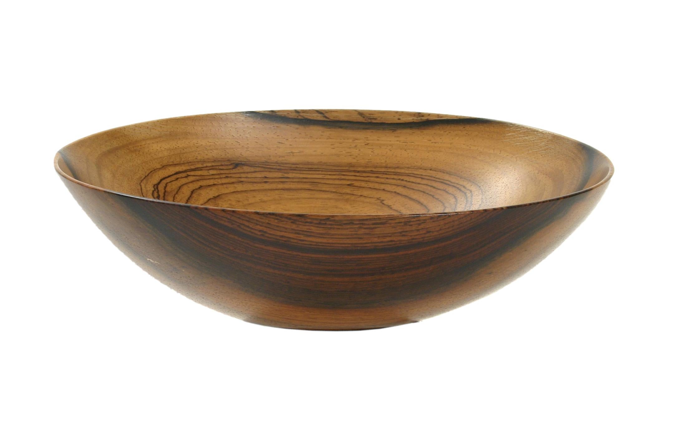 Modern Hand-Turned Bowl in Rosewood, circa 1960