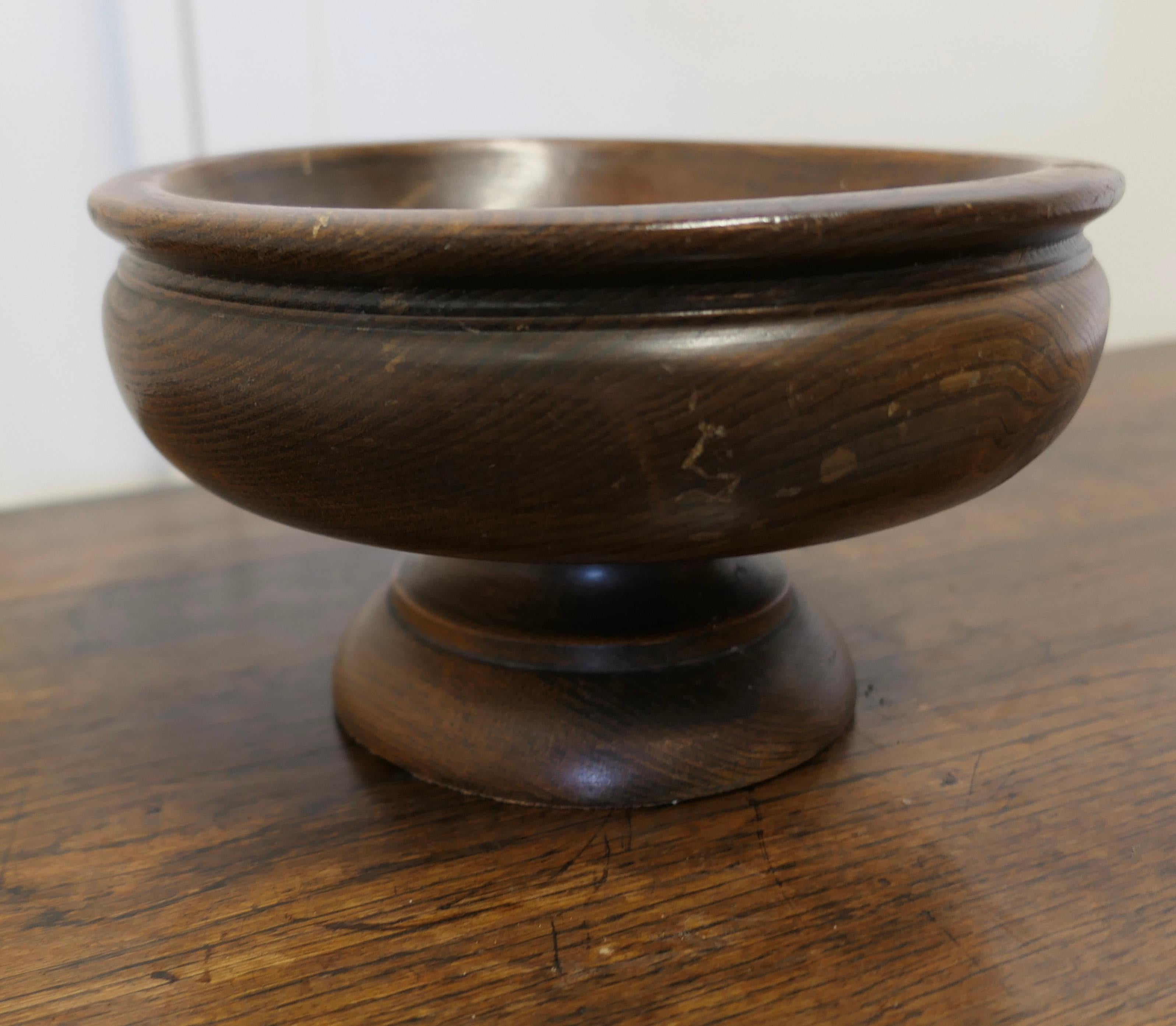 20th Century Hand Turned French Elm Wood Fruit Bowl For Sale