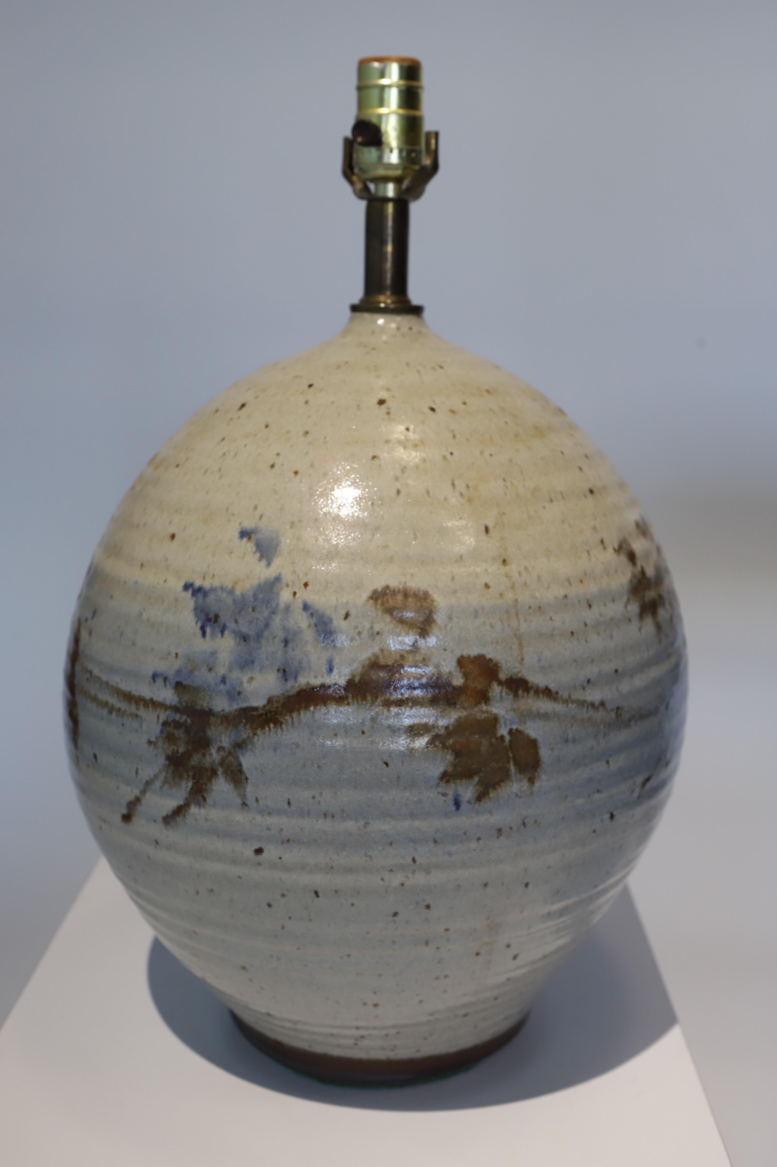 Hand Thrown Glazed Ceramic Lamp 4