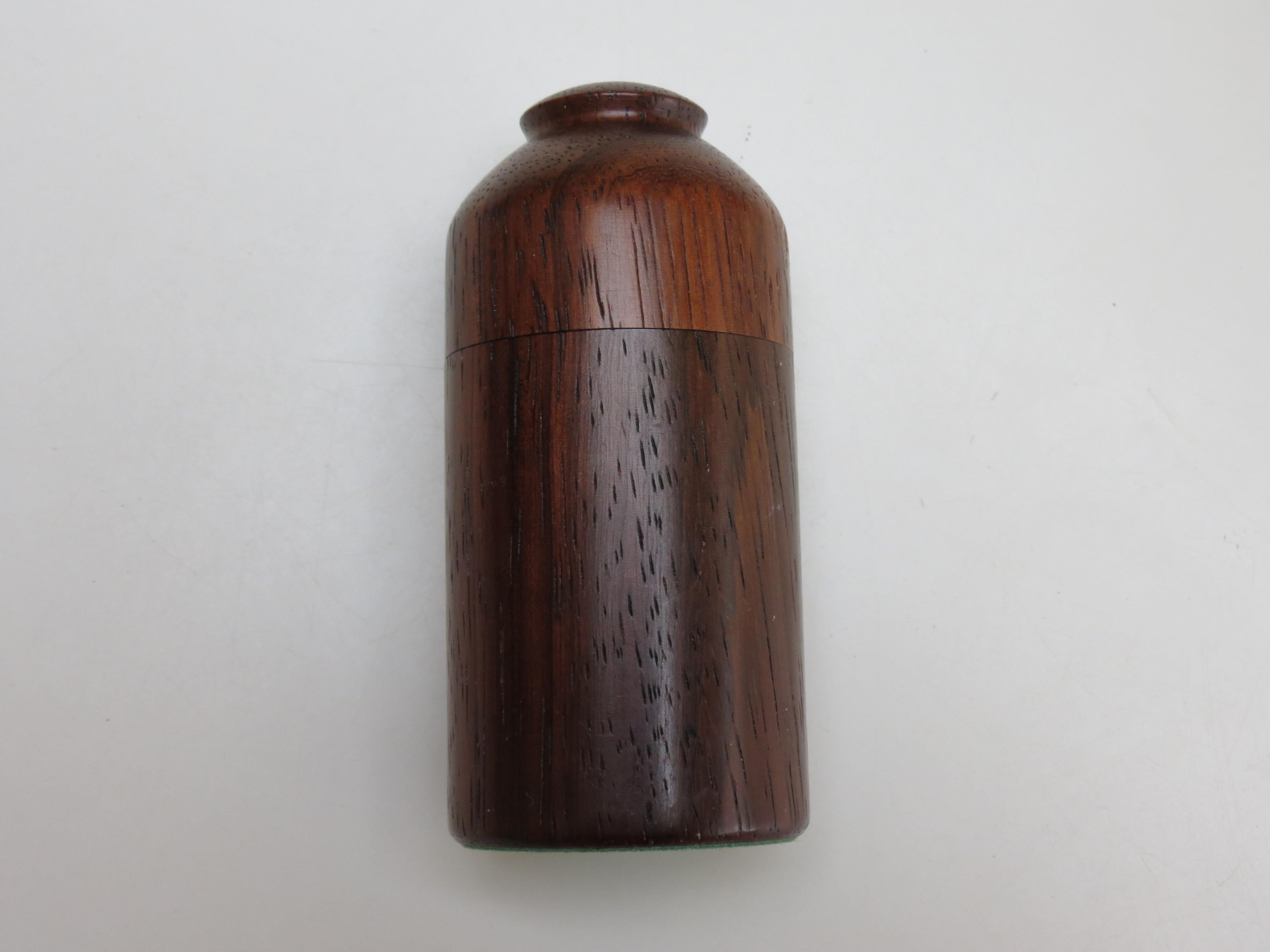 Hand-Crafted Hand turned Padouk Lidded Pot  For Sale