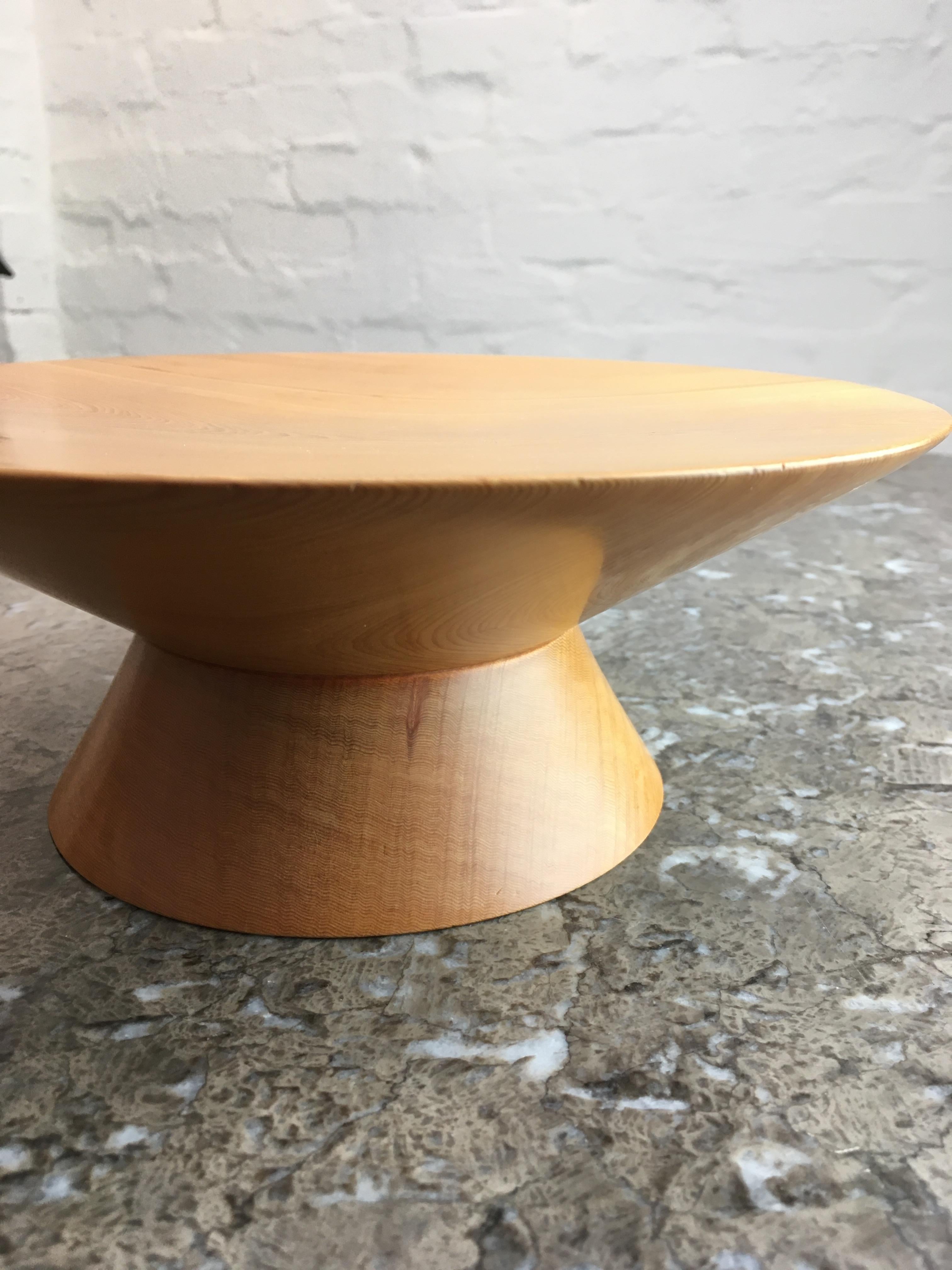 Late 20th Century Hand Turned Post Modern Kauri Comport or Stand, 1990s