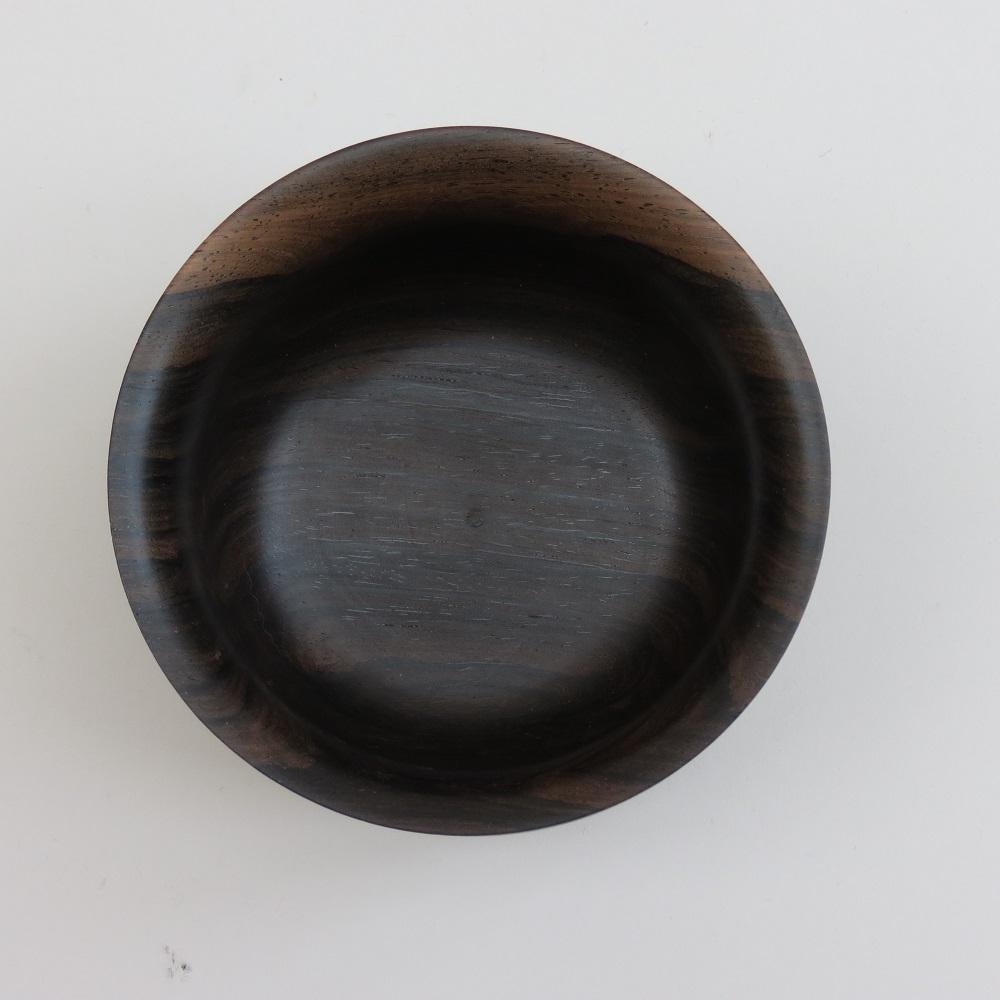 Hand Turned Rosewood Pot Bowl 1990s David Ruse In Good Condition For Sale In Stow on the Wold, GB