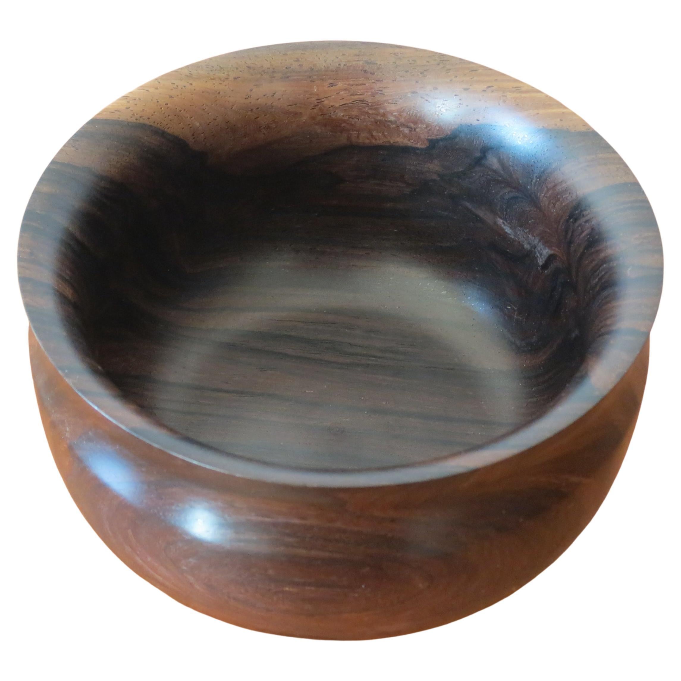 Hand Turned Rosewood Pot Bowl 1990s David Ruse For Sale