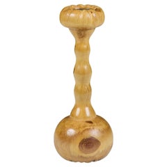Hand Turned Spalted Birch Candlestick Holder by Evan Segota