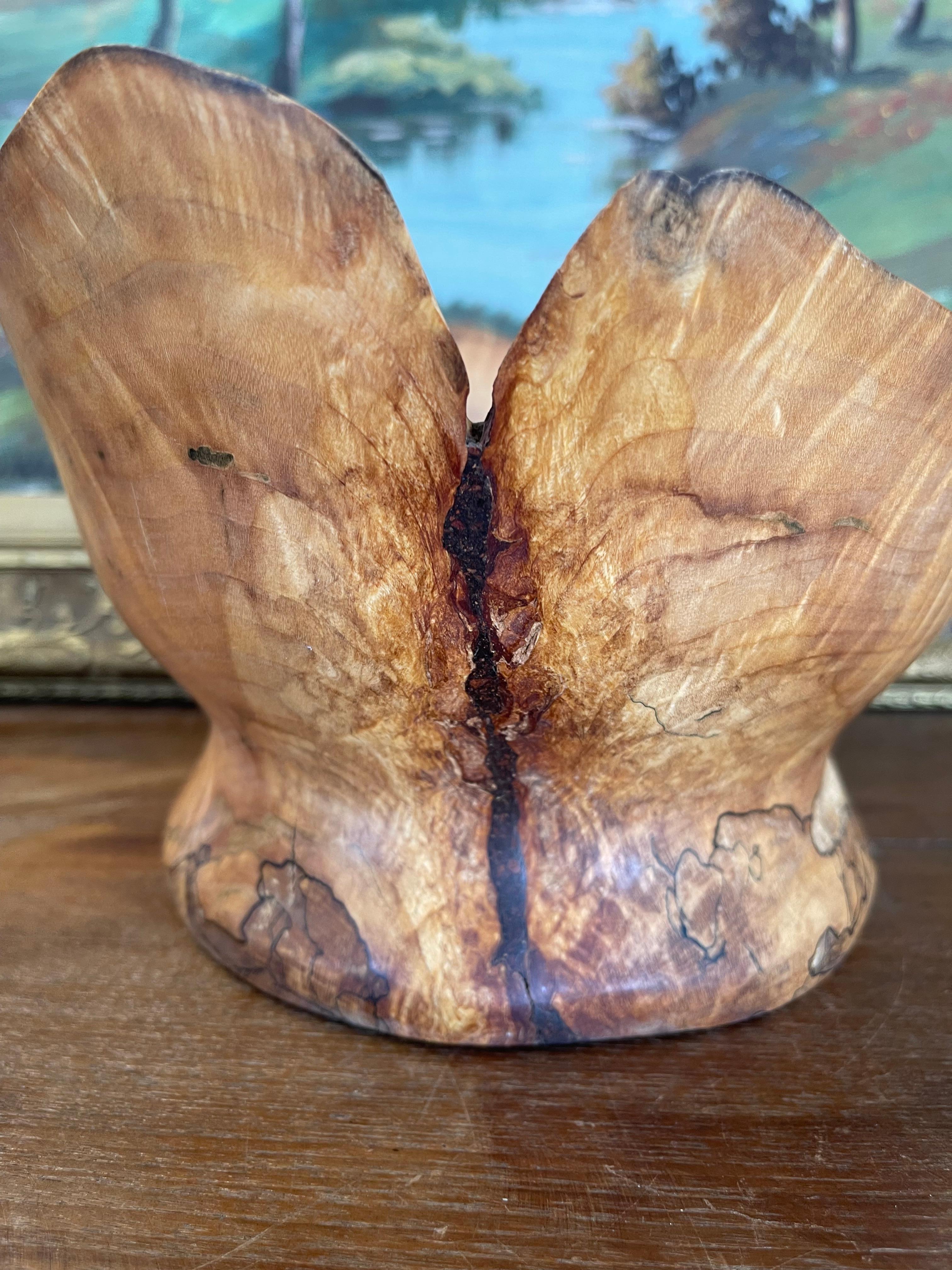 Bol à piédestal en érable à sucre spalté tourné à la main, Wisconsin Artisan, 2018 en vente 2