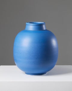 Vase tourné à la main conçu par Gertrud Lönegren pour Rörstrand, Suède, années 1930-40