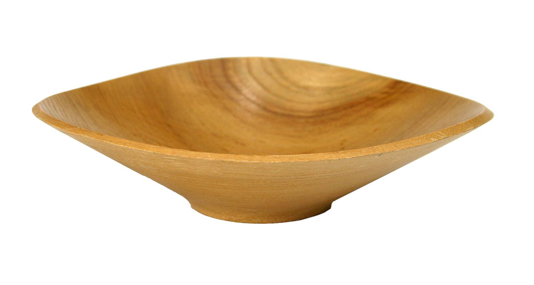 German Hand-Turned Wooden Bowl in Ash by Klara Drabsc, circa 1950