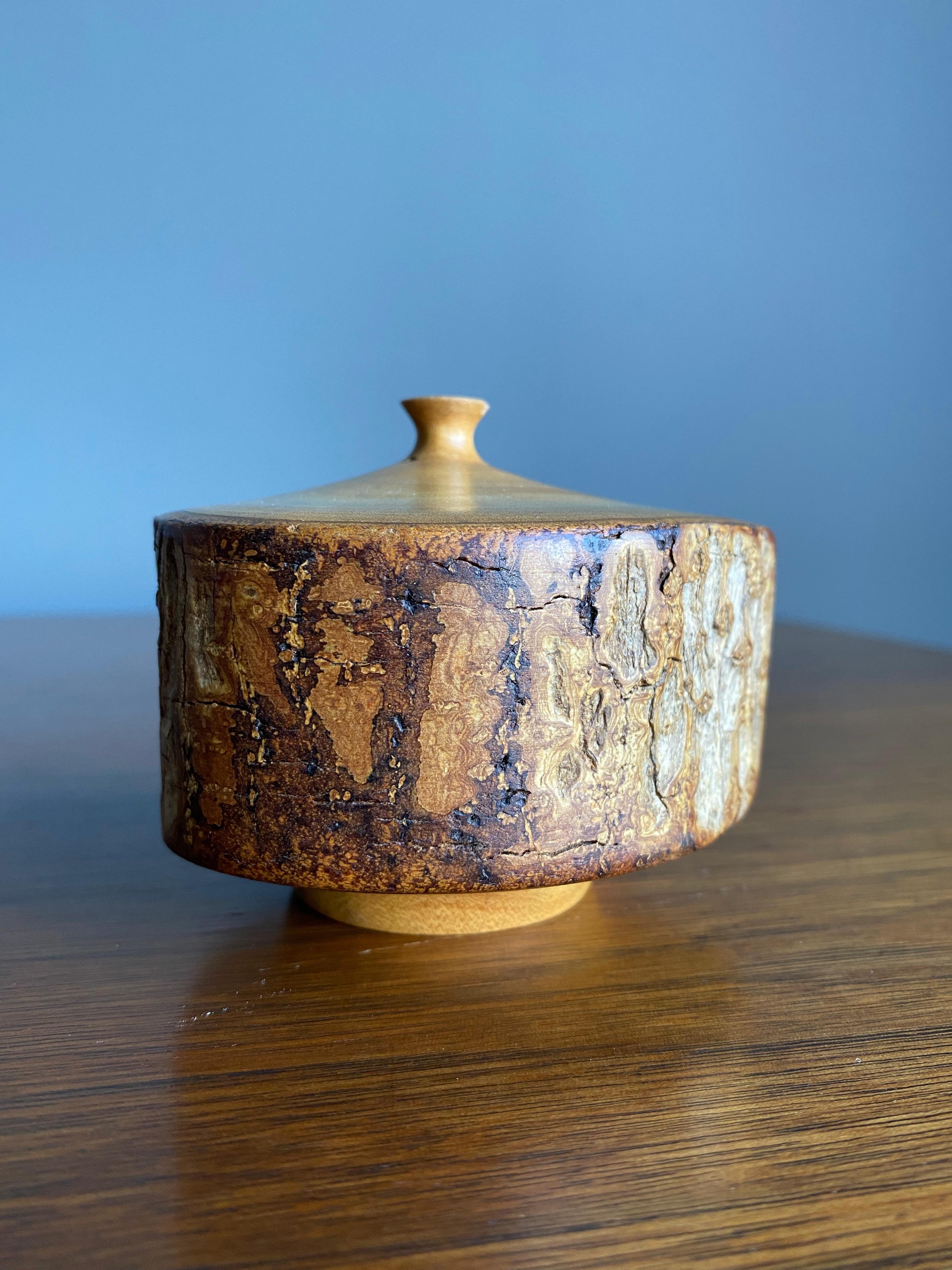 Hand Turned Wooden Bud Vase For Sale 5