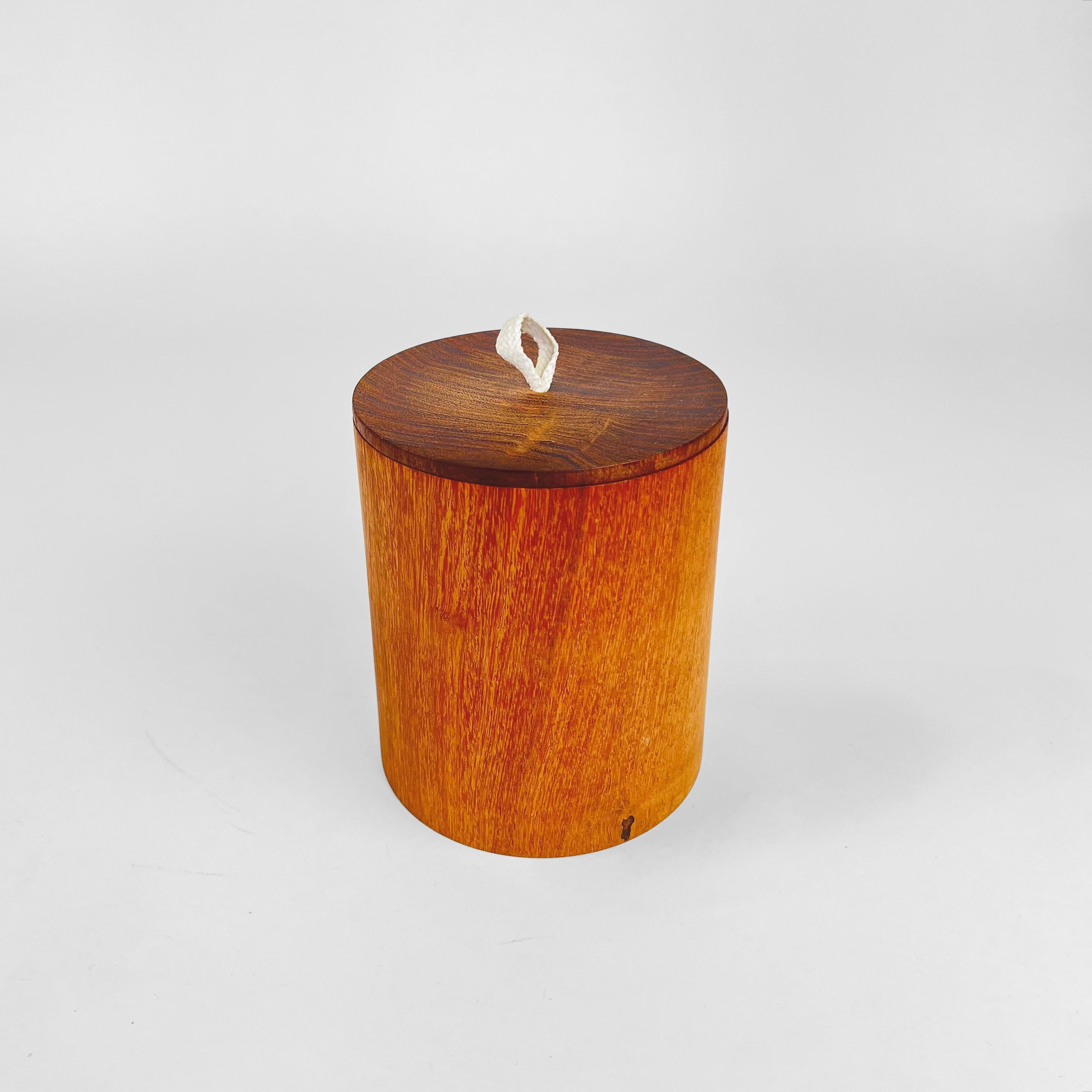 Hand Turned Wooden Canister by Alta Pampa, Argentina In Good Condition For Sale In Philadelphia, PA