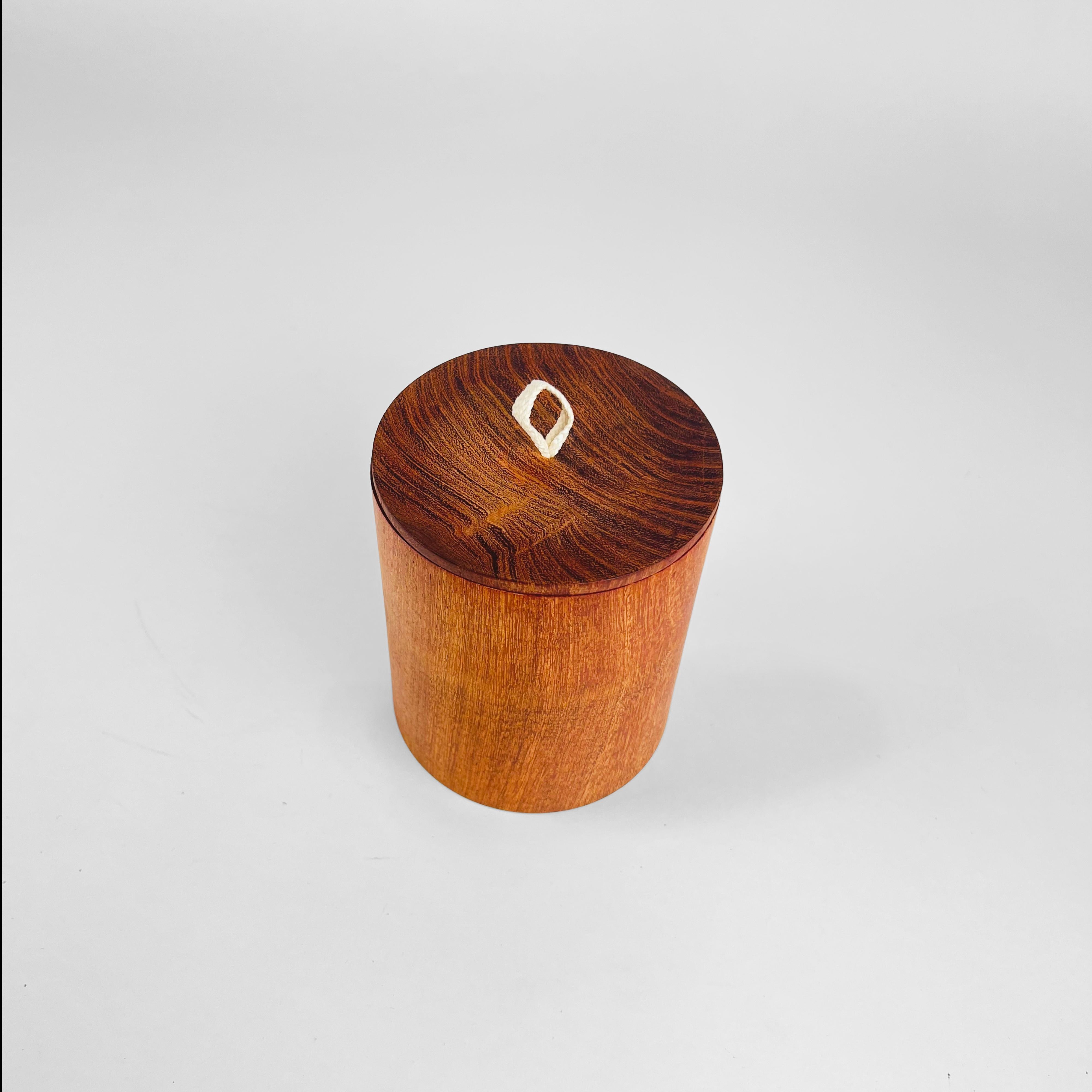 Contemporary Hand Turned Wooden Canister by Alta Pampa, Argentina For Sale