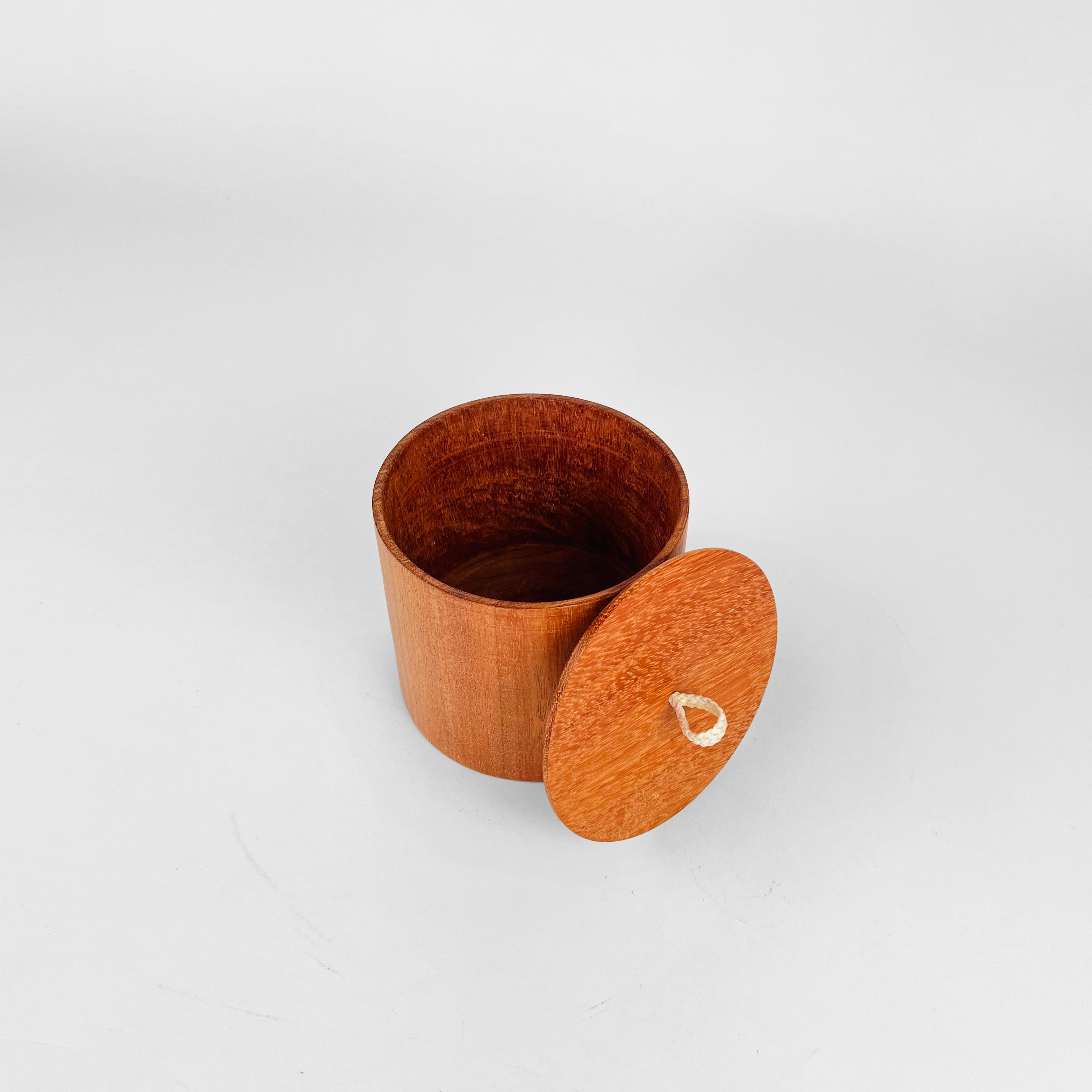 Contemporary Hand Turned Wooden Canister by Alta Pampa, Argentina For Sale
